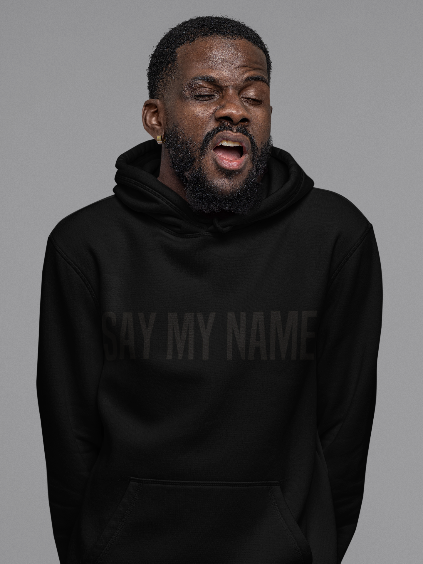 HOODIE CSG unisexe BLACK NOIR " SAY MY NAME"