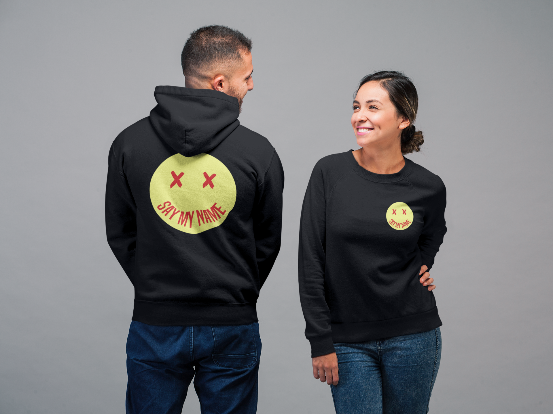 Découvrez la Nouvelle Collection SAY MY NAME Smiley x Crazy Sir-G : L'Éclat du Jaune et du Rouge dans un Océan de Noir