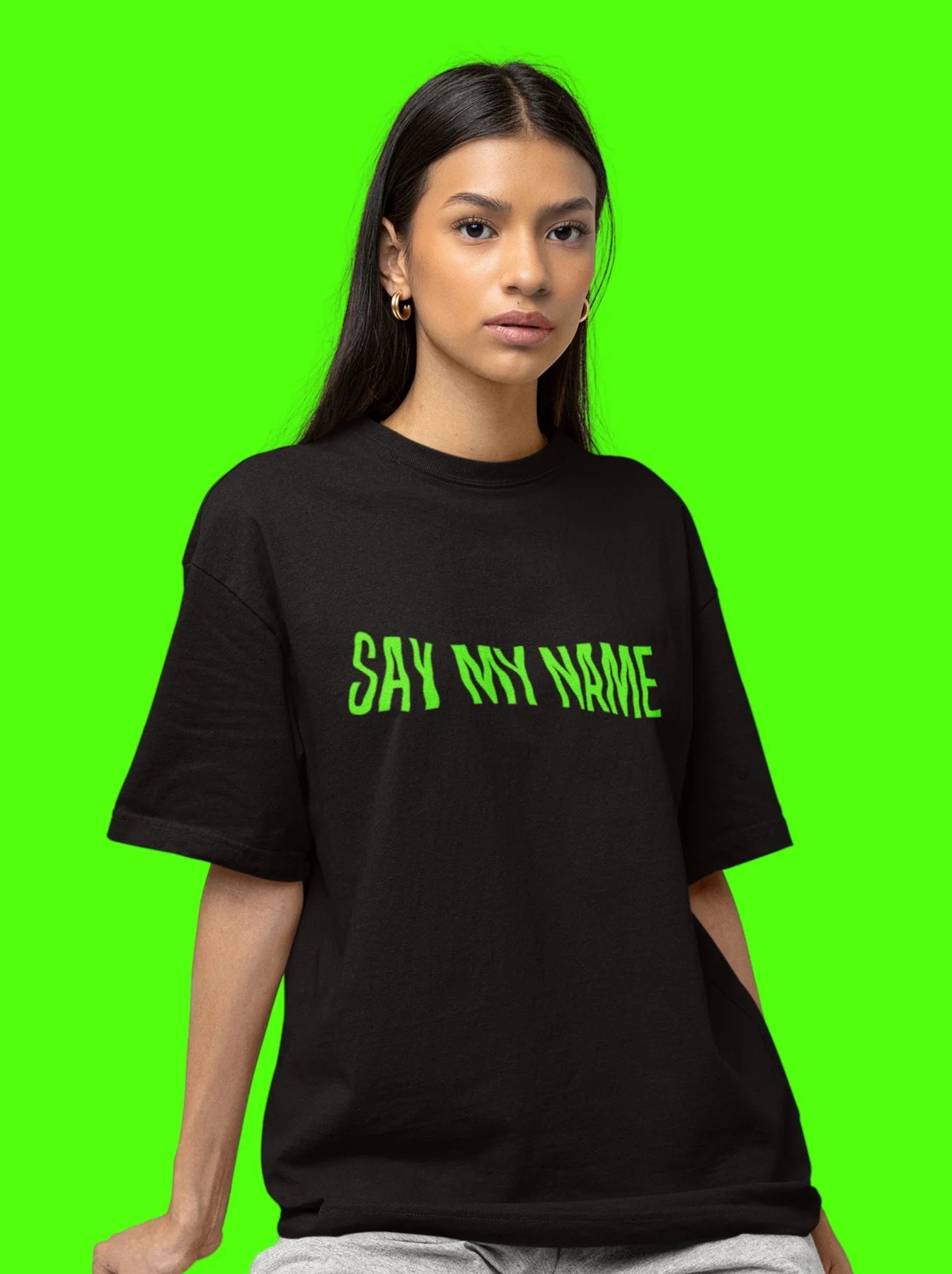 T-SHIRT CSG unisexe oversized GLOW " SAY MY NAME"