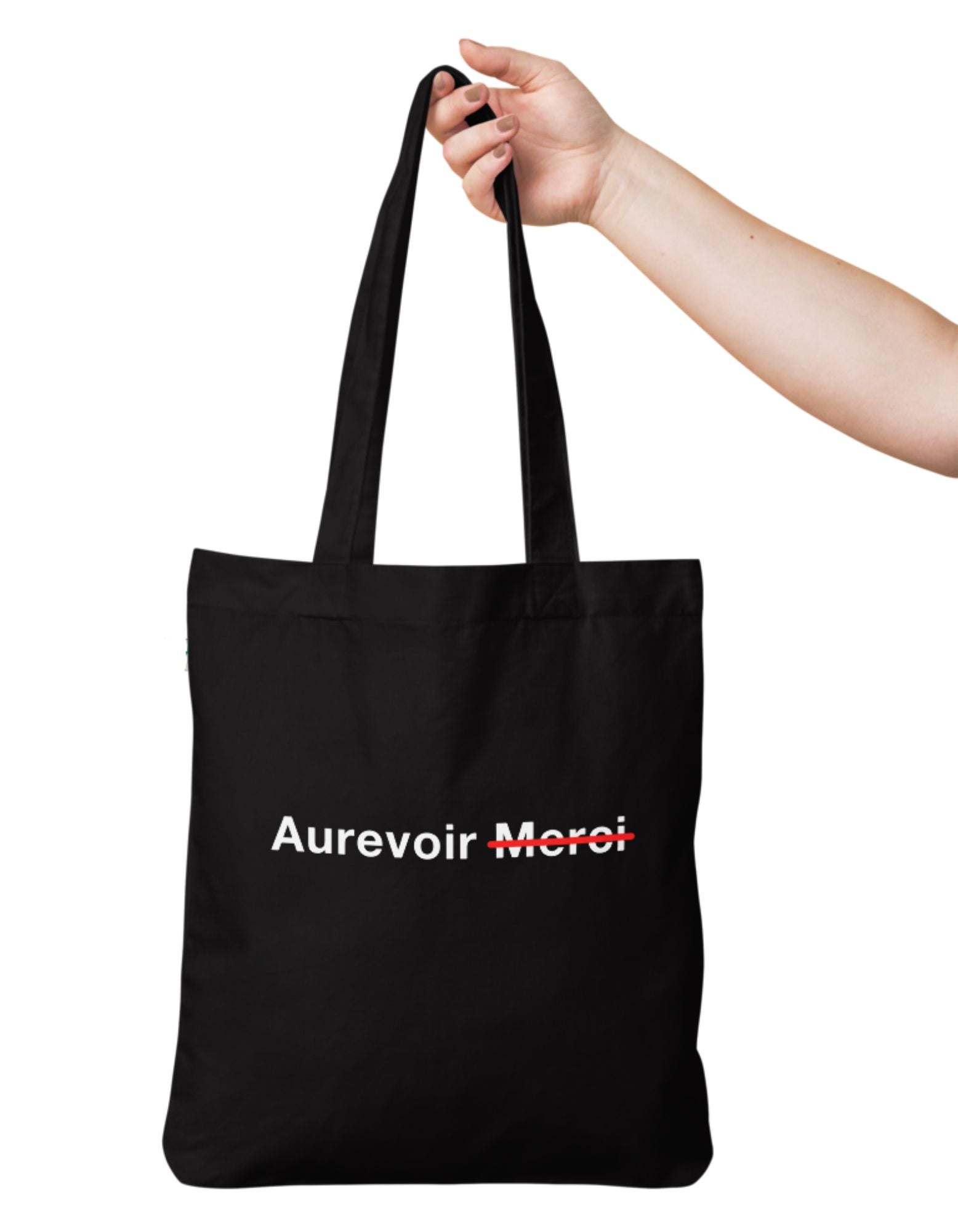 "AUREVOIR MERCI" Tote Bag