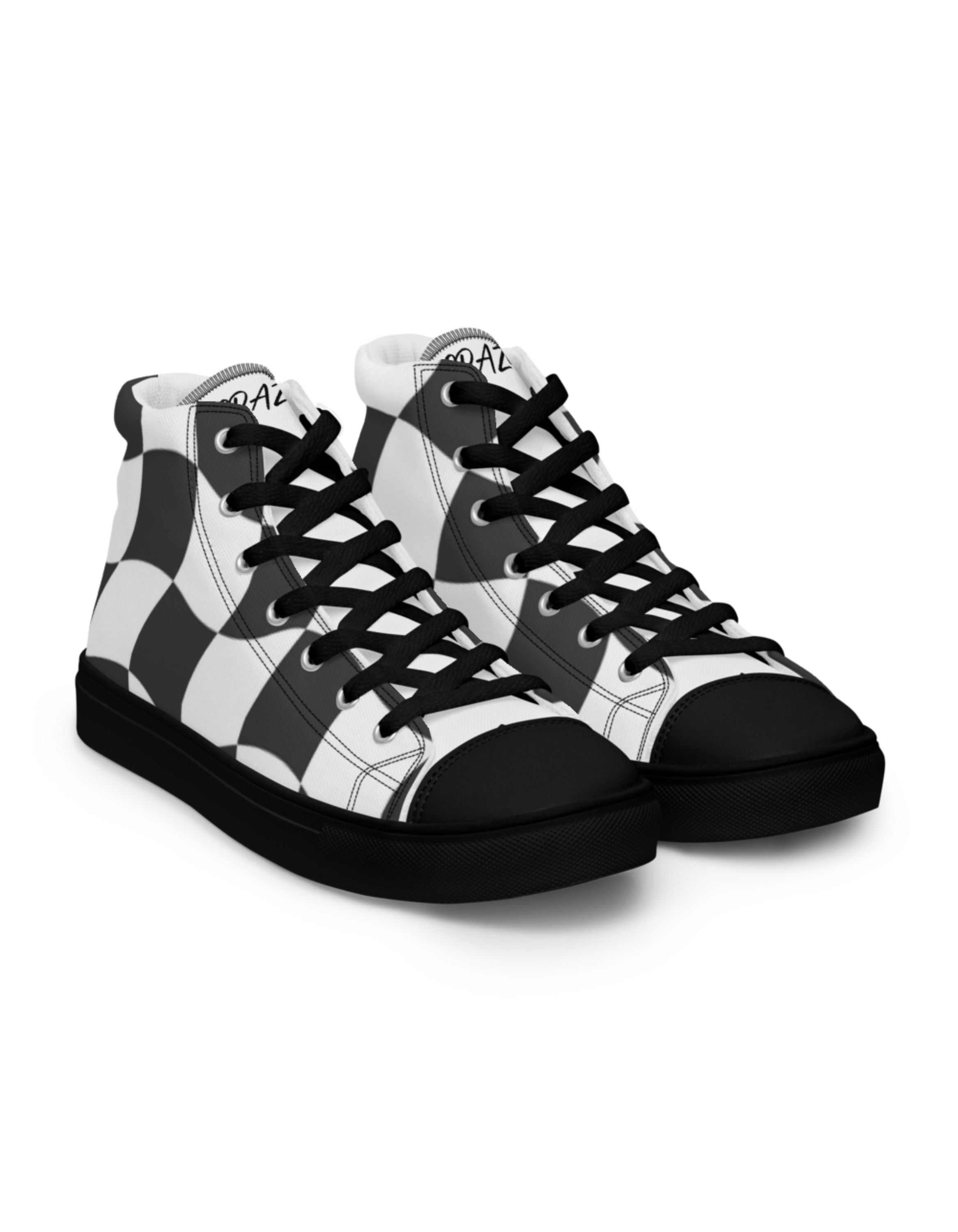 Damier hoge canvas damessneakers