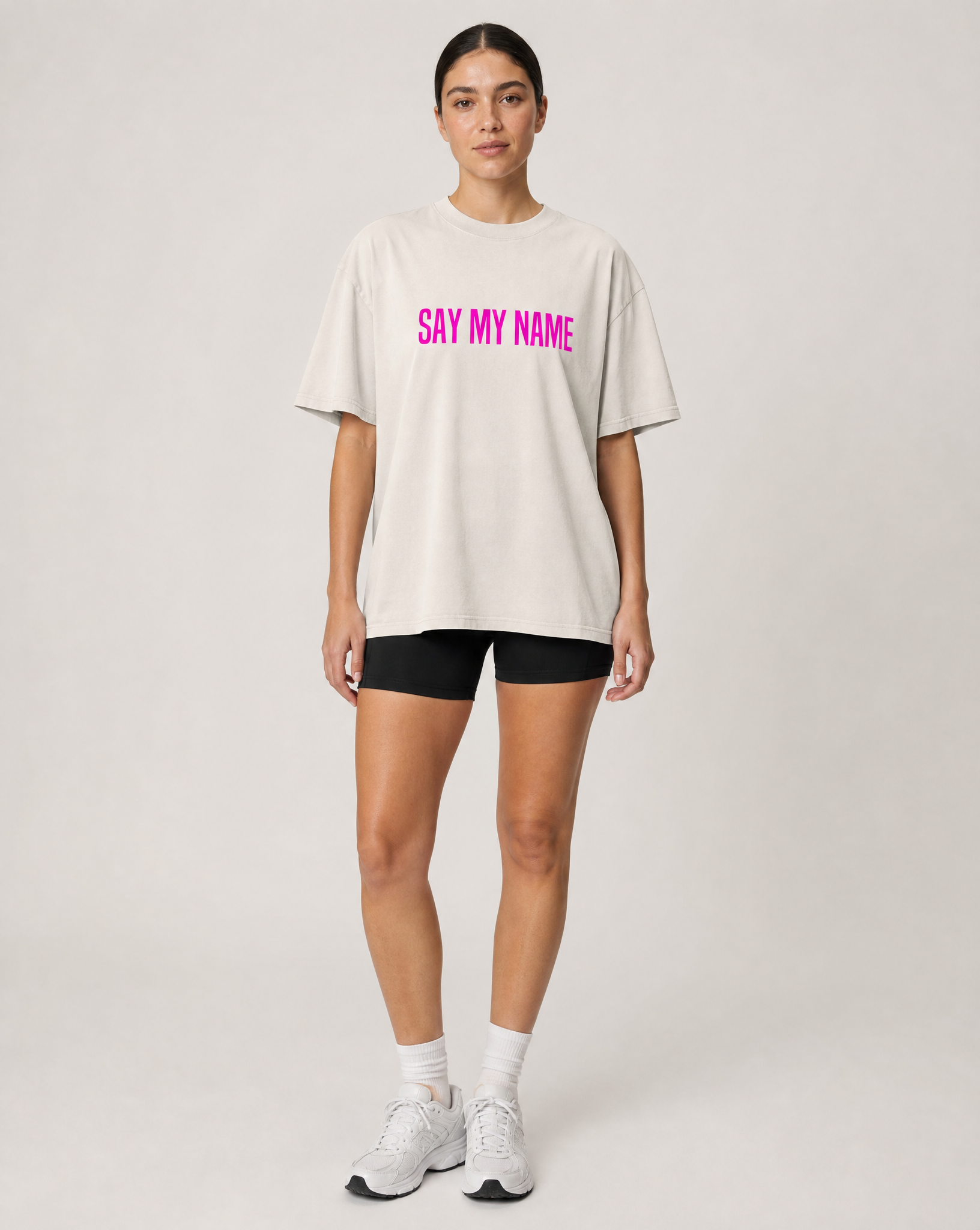 T-shirt oversize blanc délavé SAY MY NAME Fashion Therapy