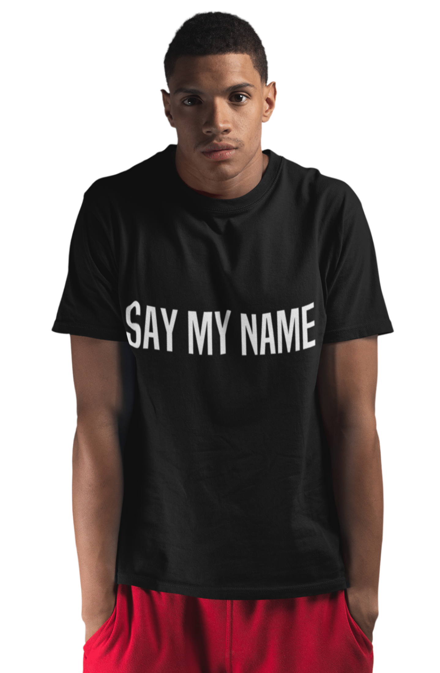 T-SHIRT CSG unisexe "SAY MY NAME" noir