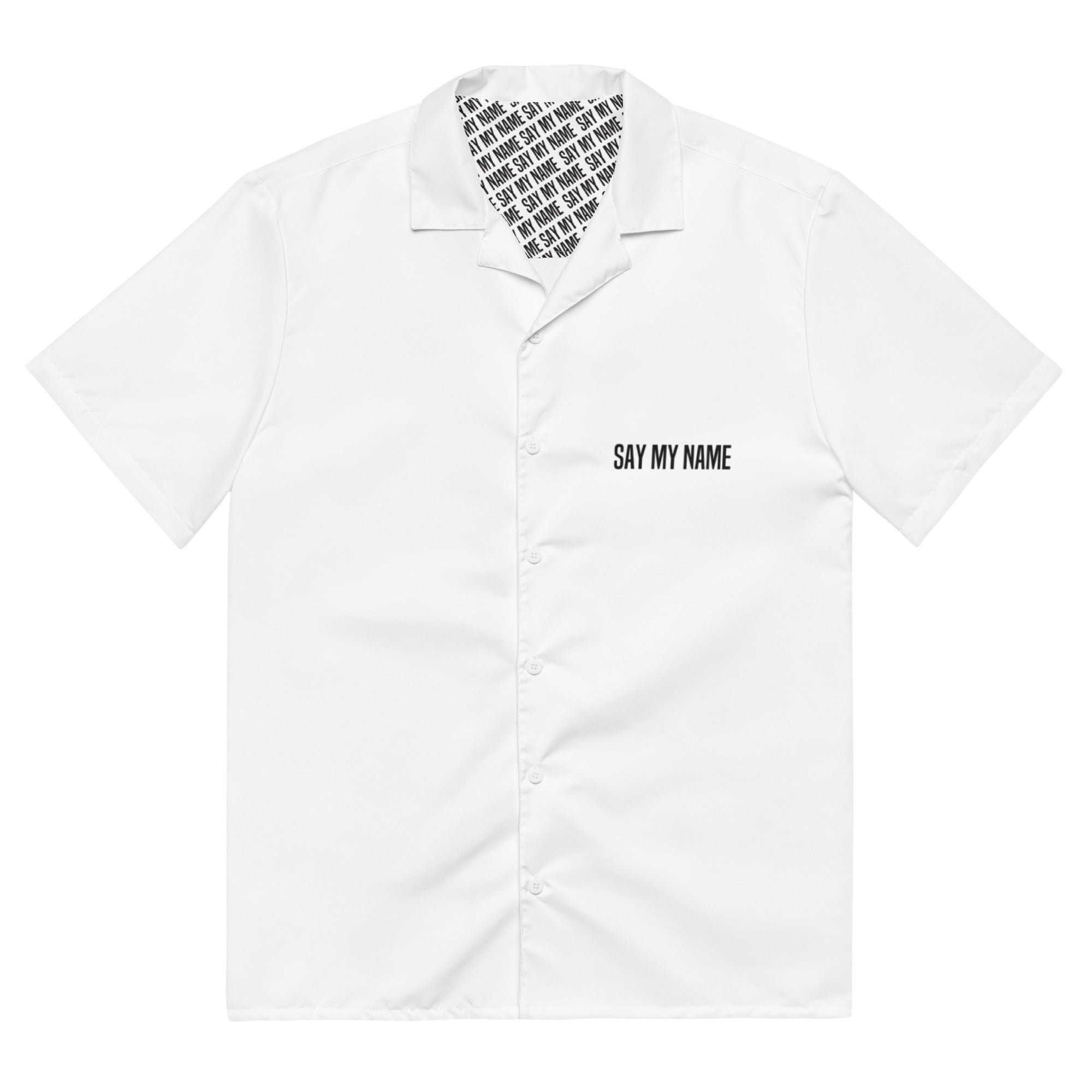CSG unisex overhemd met knopen "SAY MY NAME"