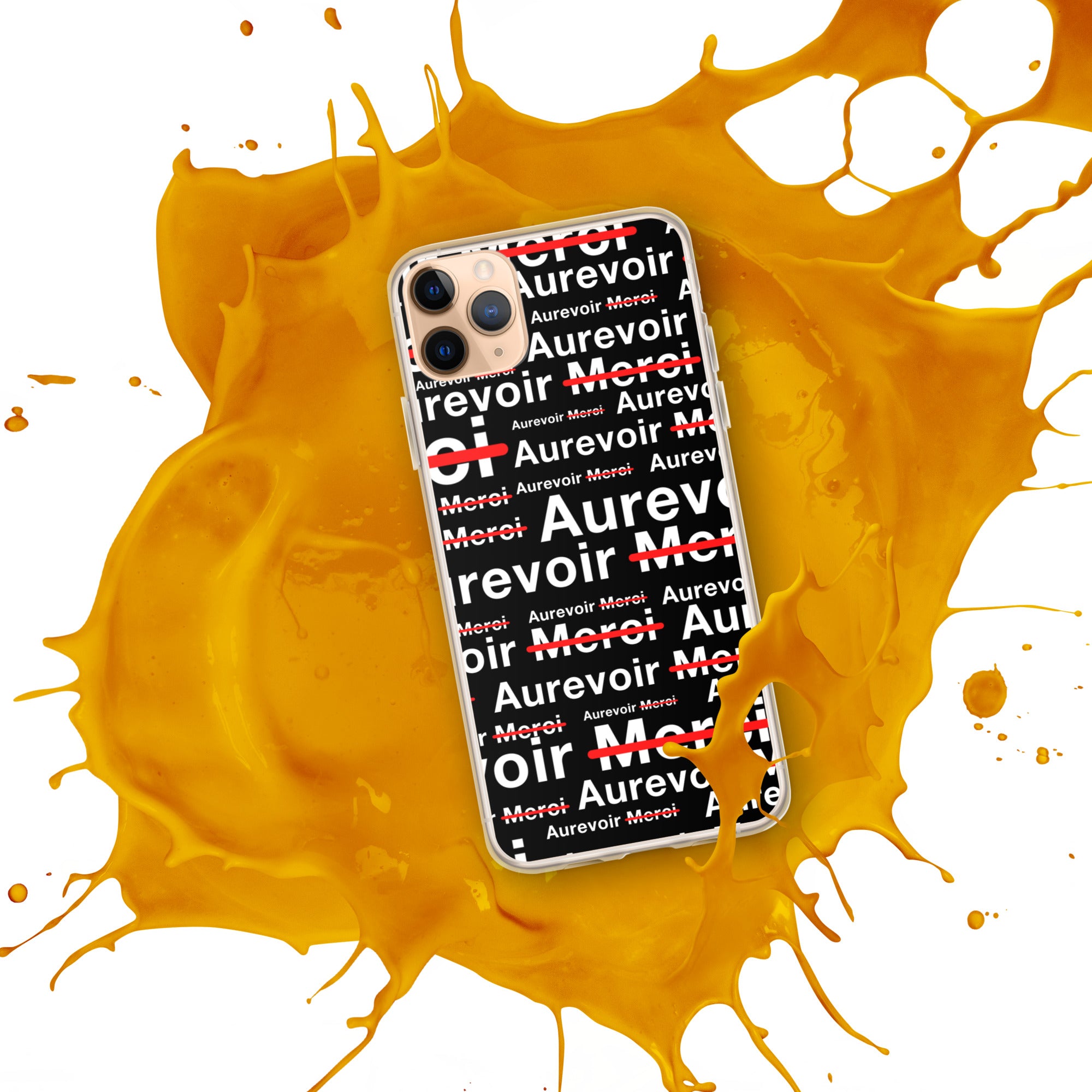 "AUREVOIR MERCI" case for iPhone®