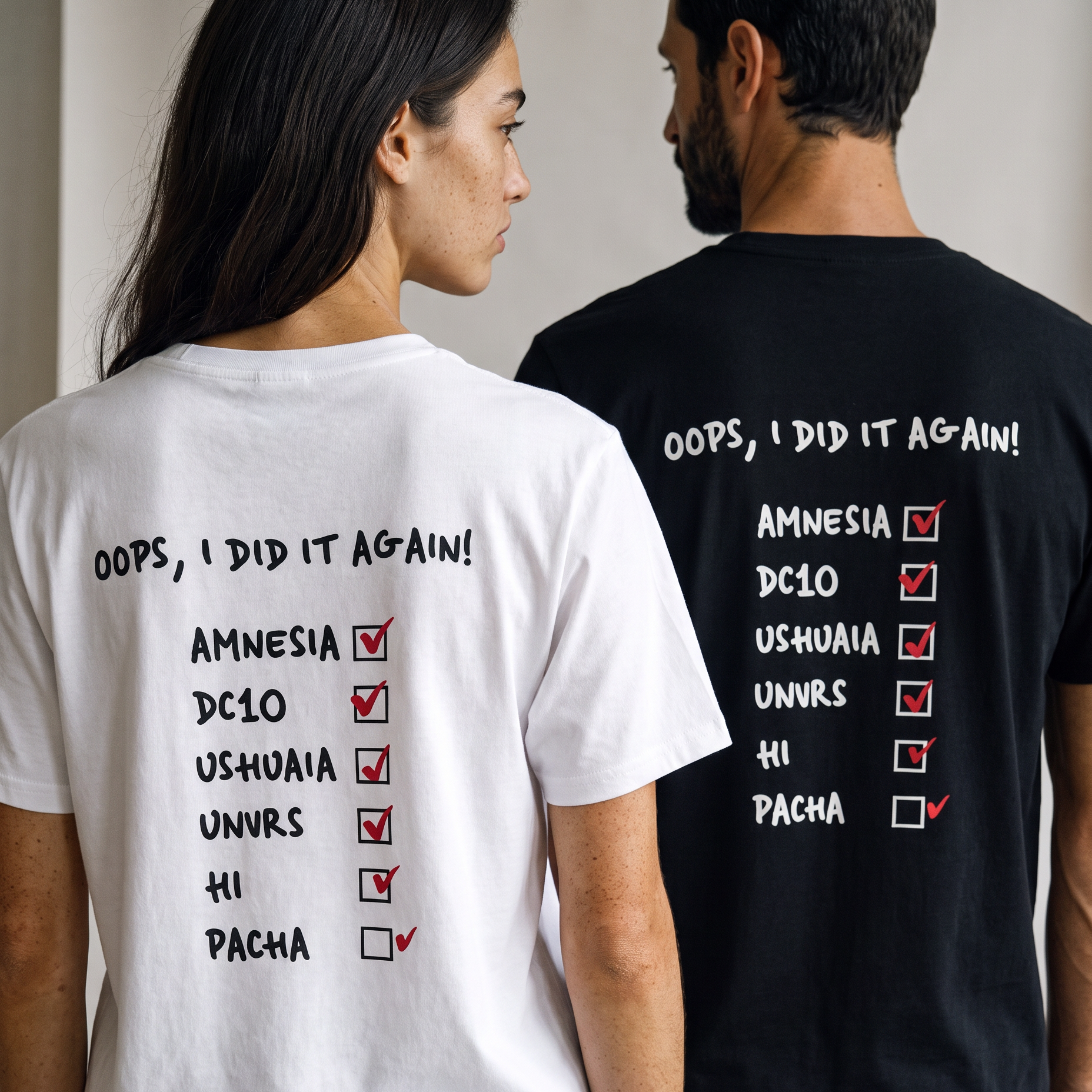 OOPS — The Ibiza Checklist Tee Noir