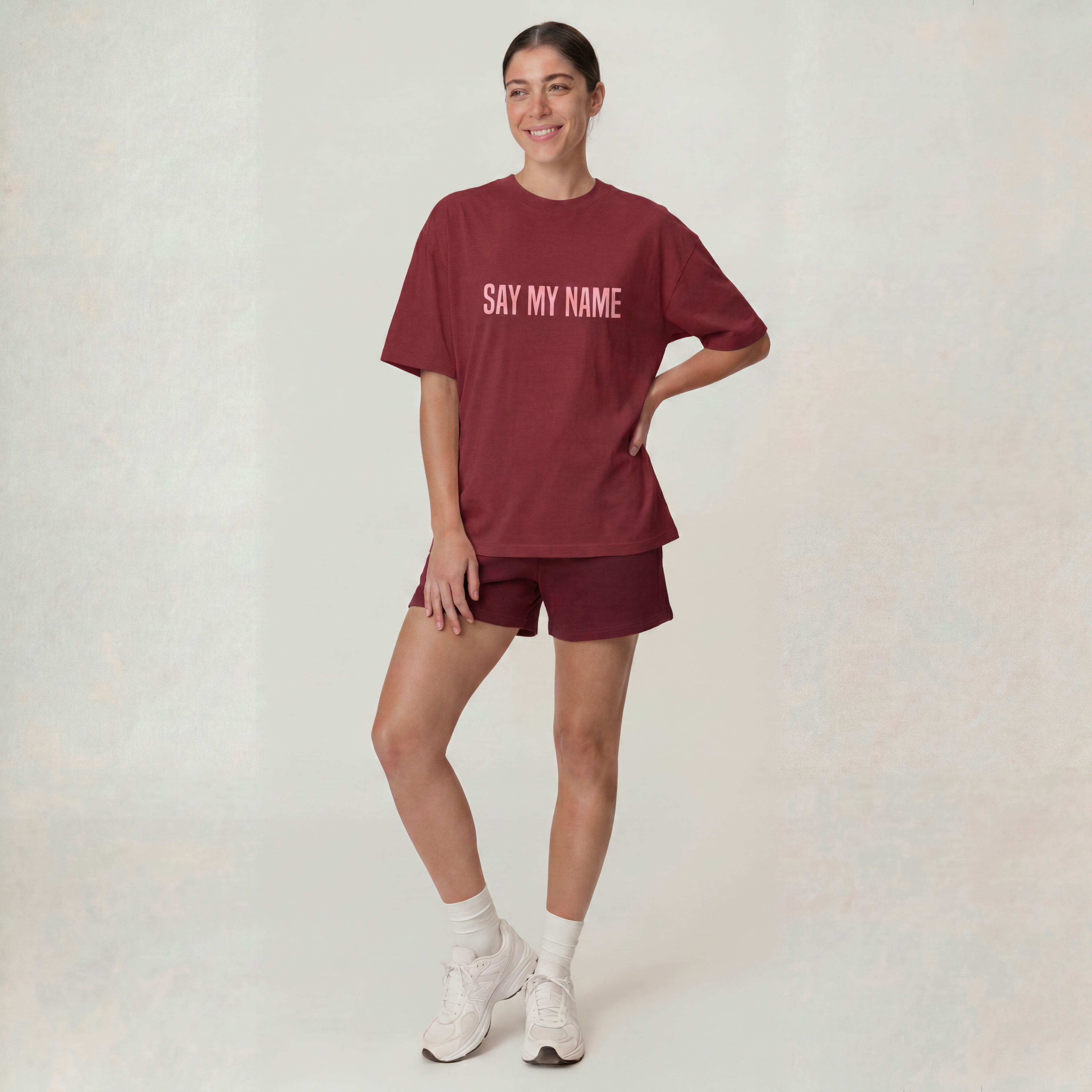 T-shirt "SAY MY NAME" Bordeaux — Unisexe | Summer Edition