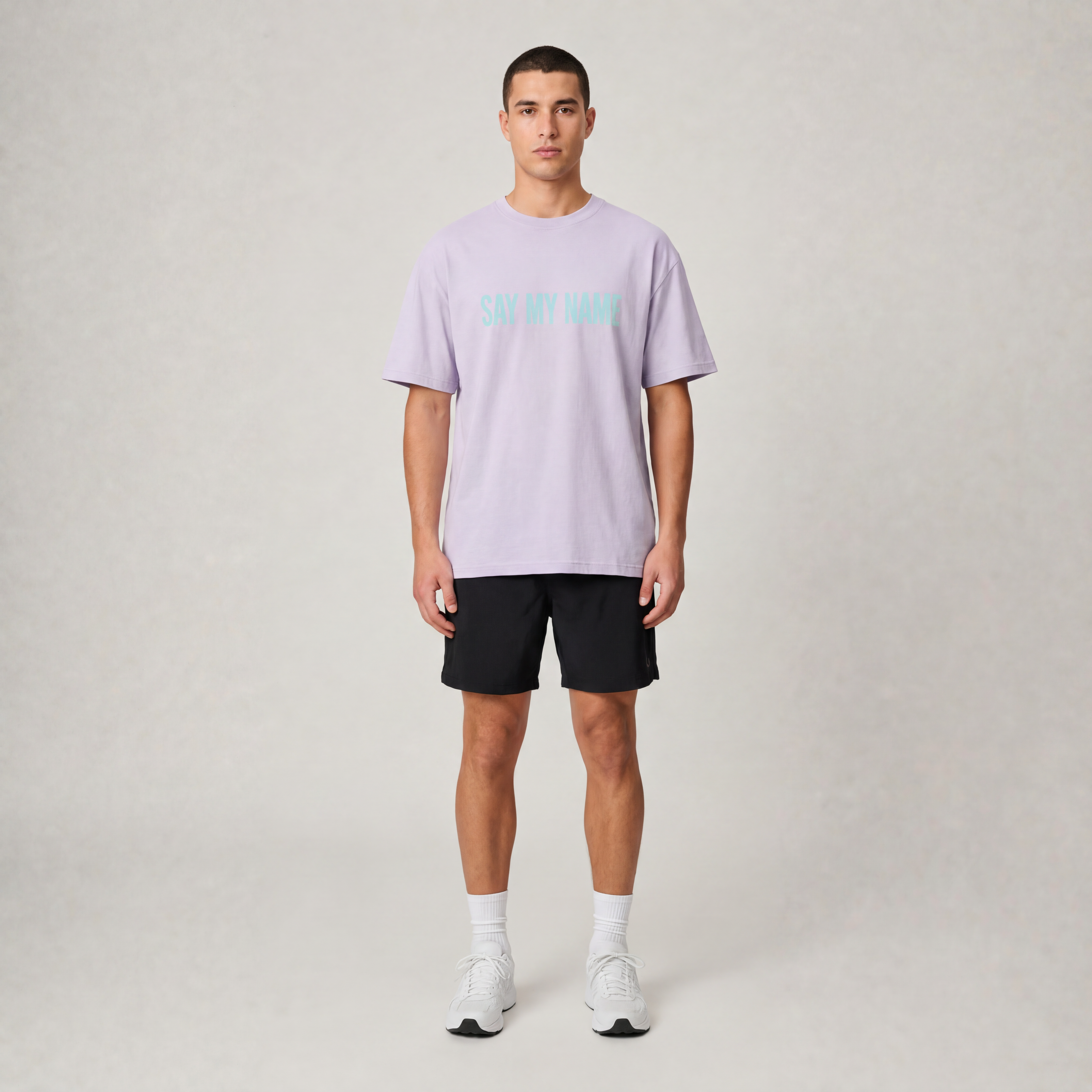 T-shirt "SAY MY NAME" Lavande — Unisexe | Summer Edition