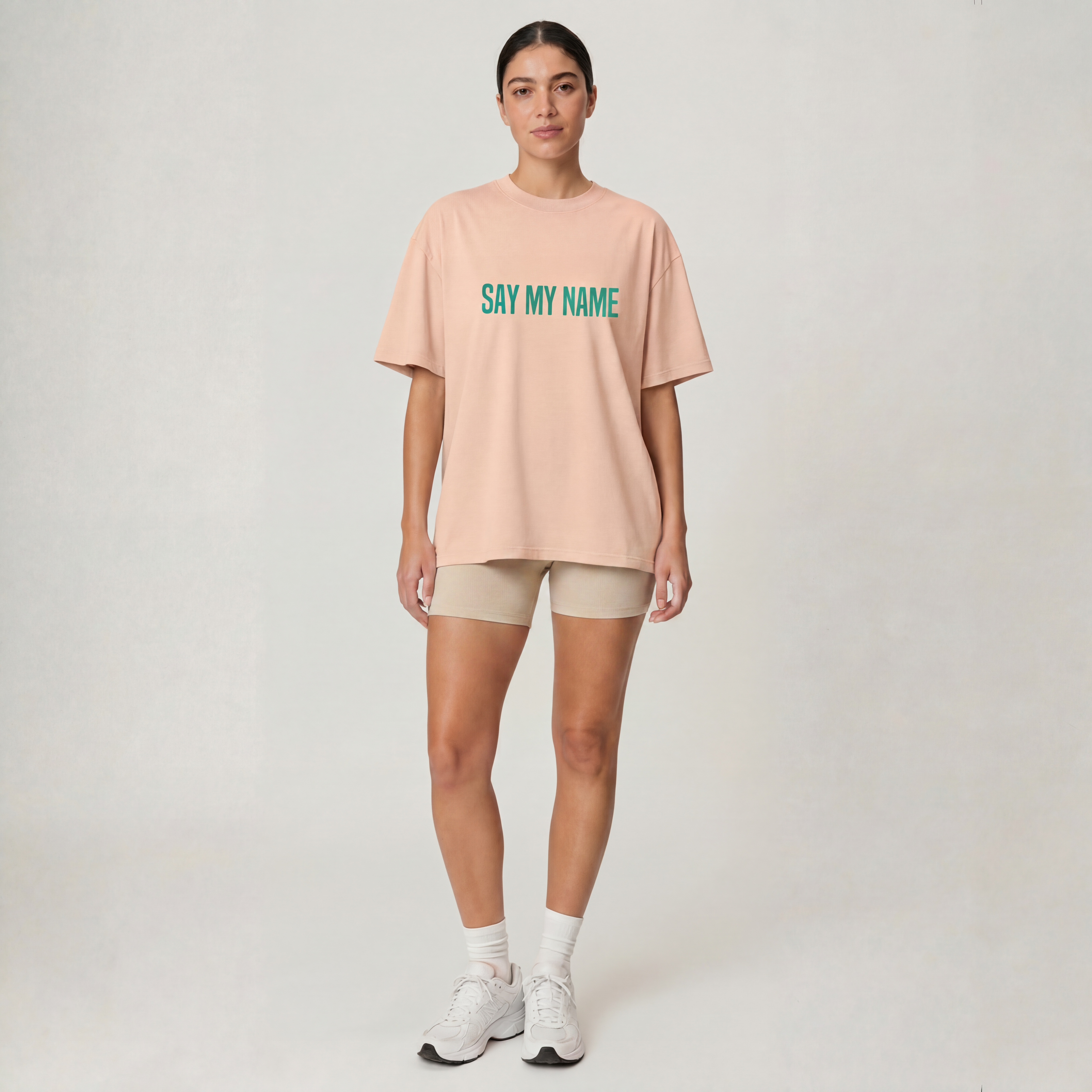 T-shirt "SAY MY NAME" Pêche — Unisexe | Summer Edition