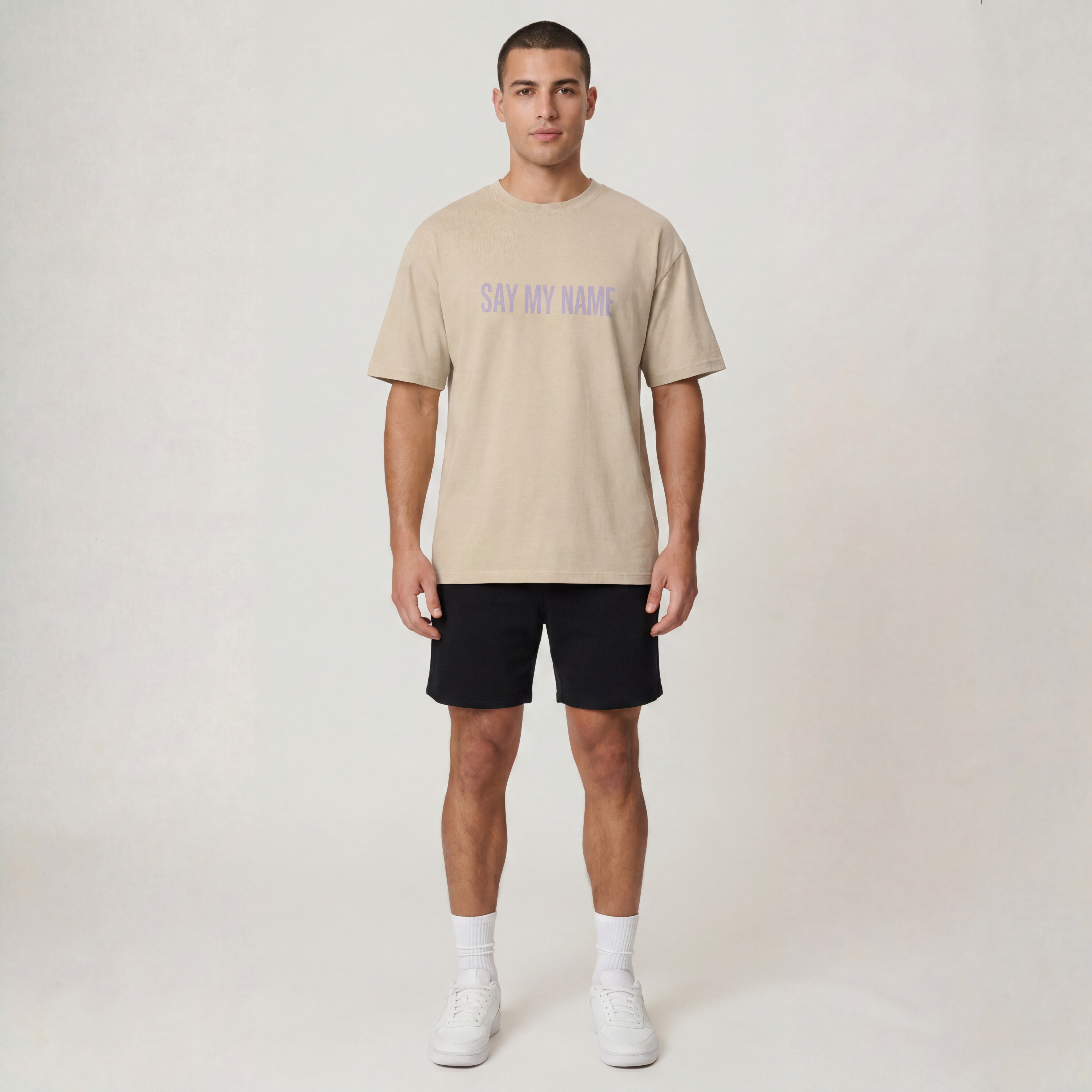 T-shirt "SAY MY NAME" Sable — Unisexe | Summer Edition