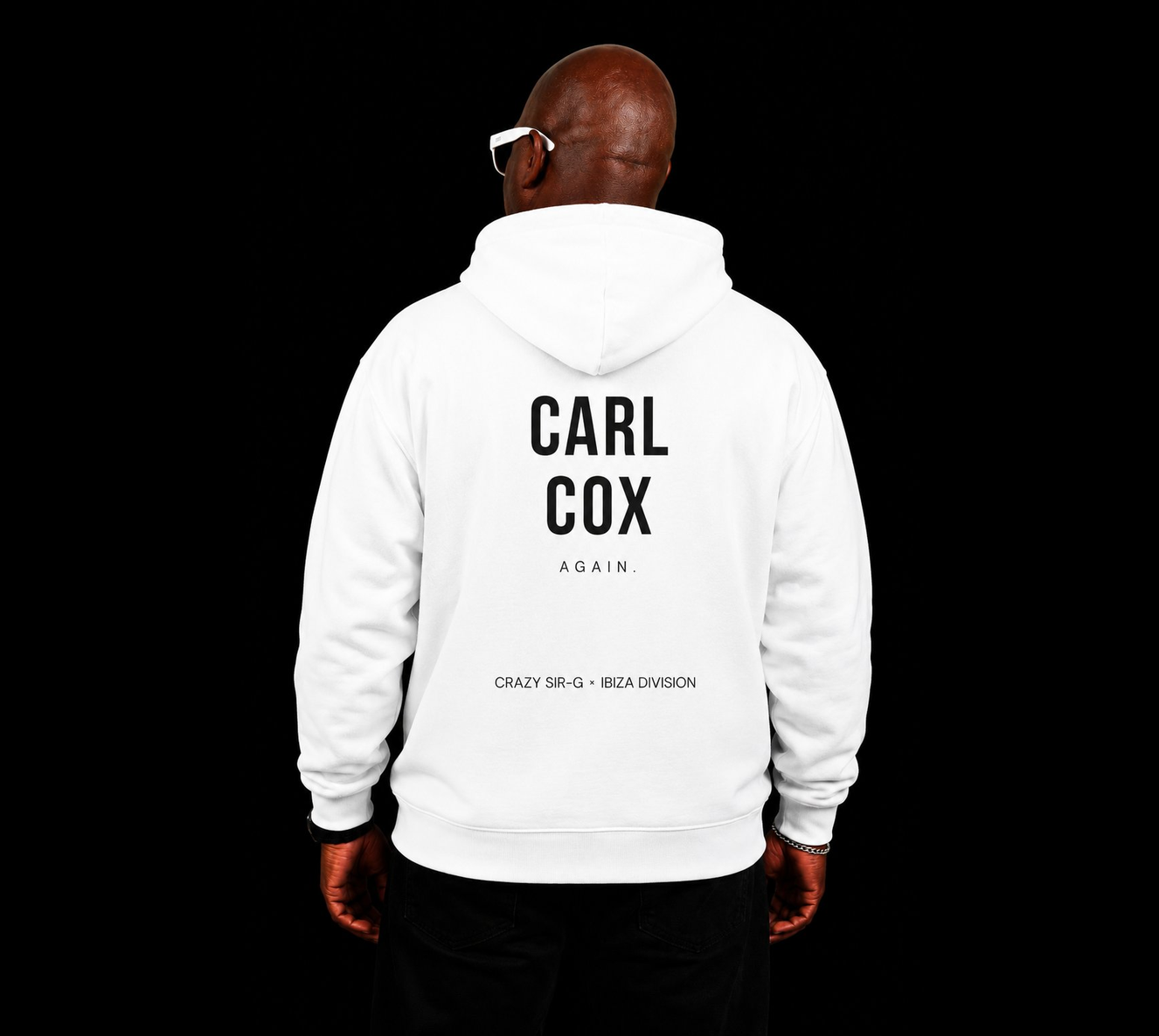 Hoodie Blanc "No… I'm Not" — Ibiza Division × Crazy Sir-G