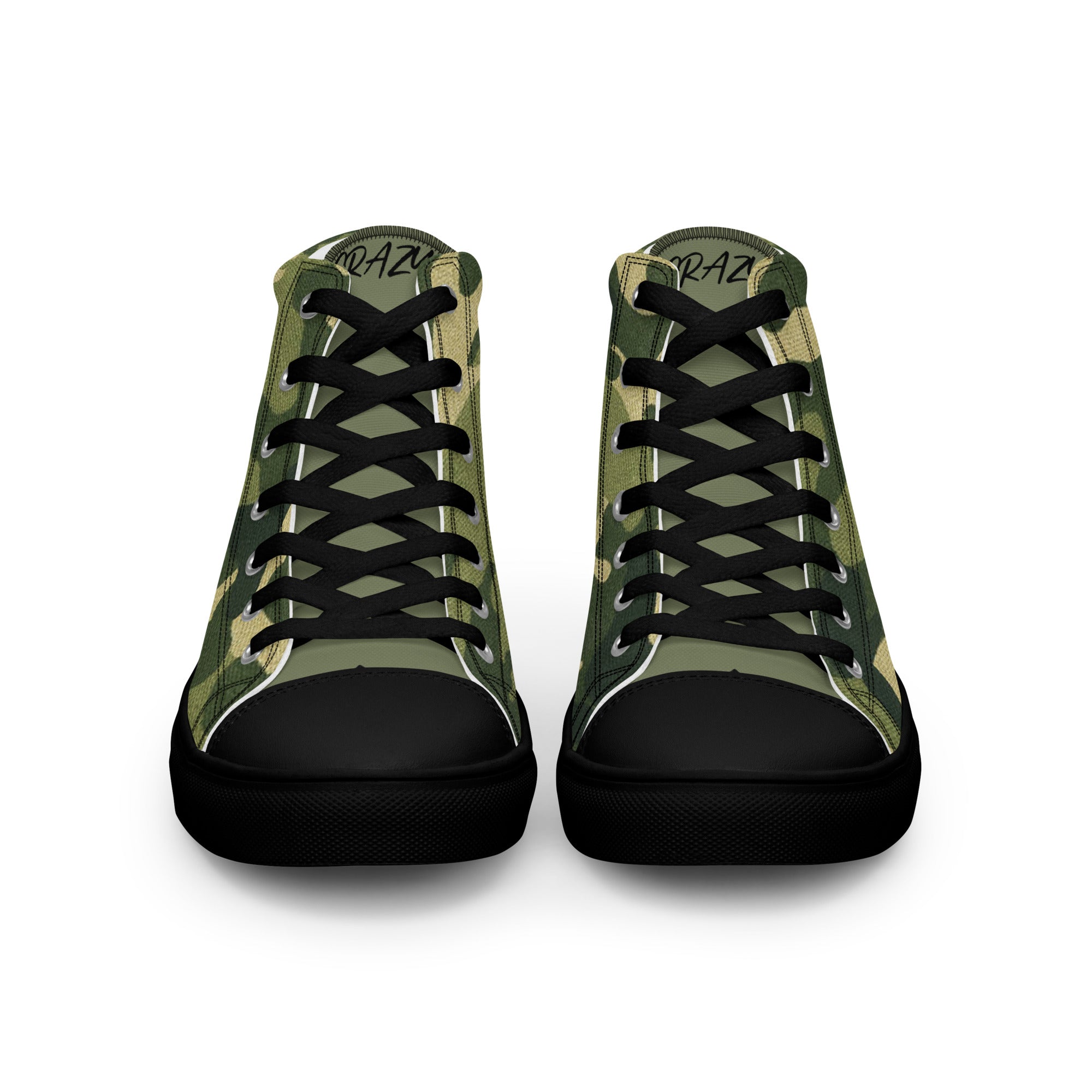 Baskets hautes camouflage vert en toile homme "SAY MY NAME"