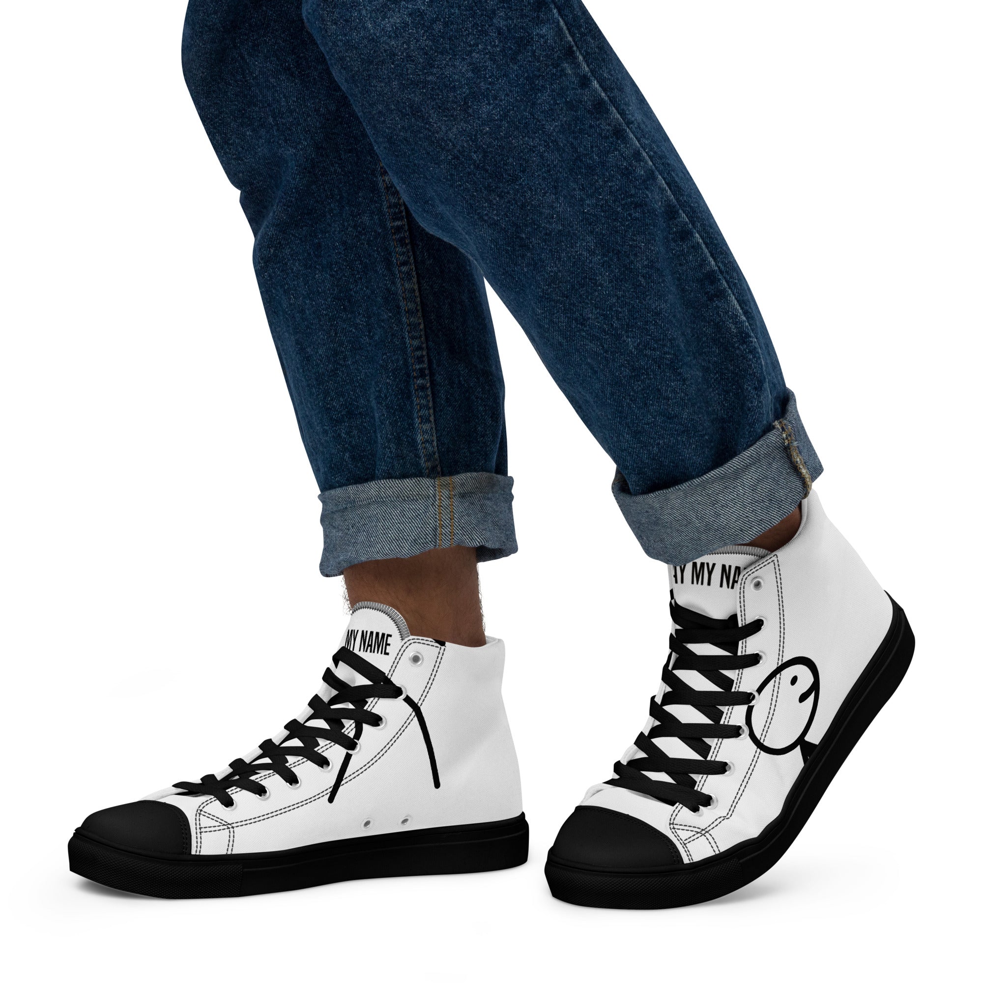 Men's high-top canvas sneakers "CRAZY"