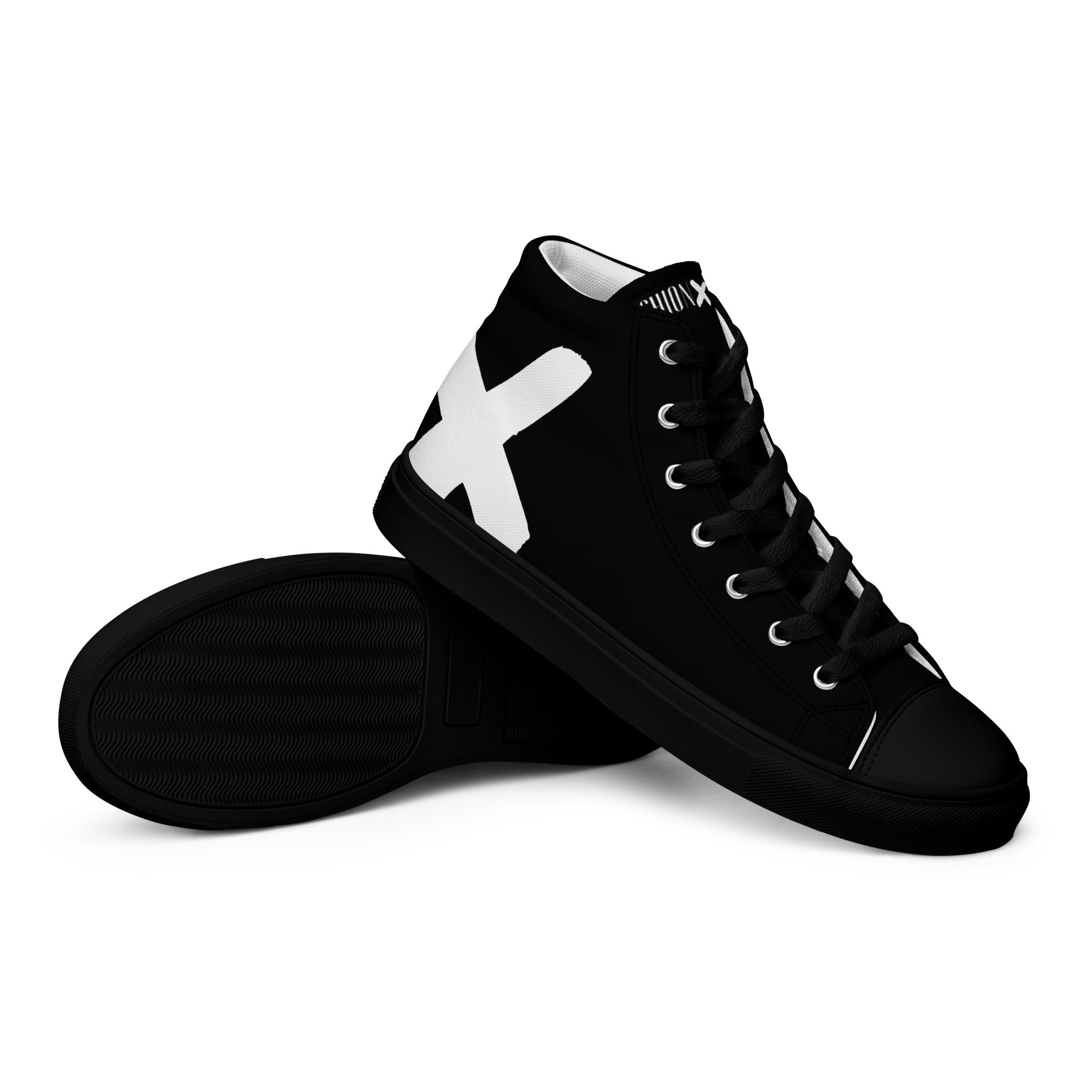 FASHION THERAPY men's high-top canvas sneakers