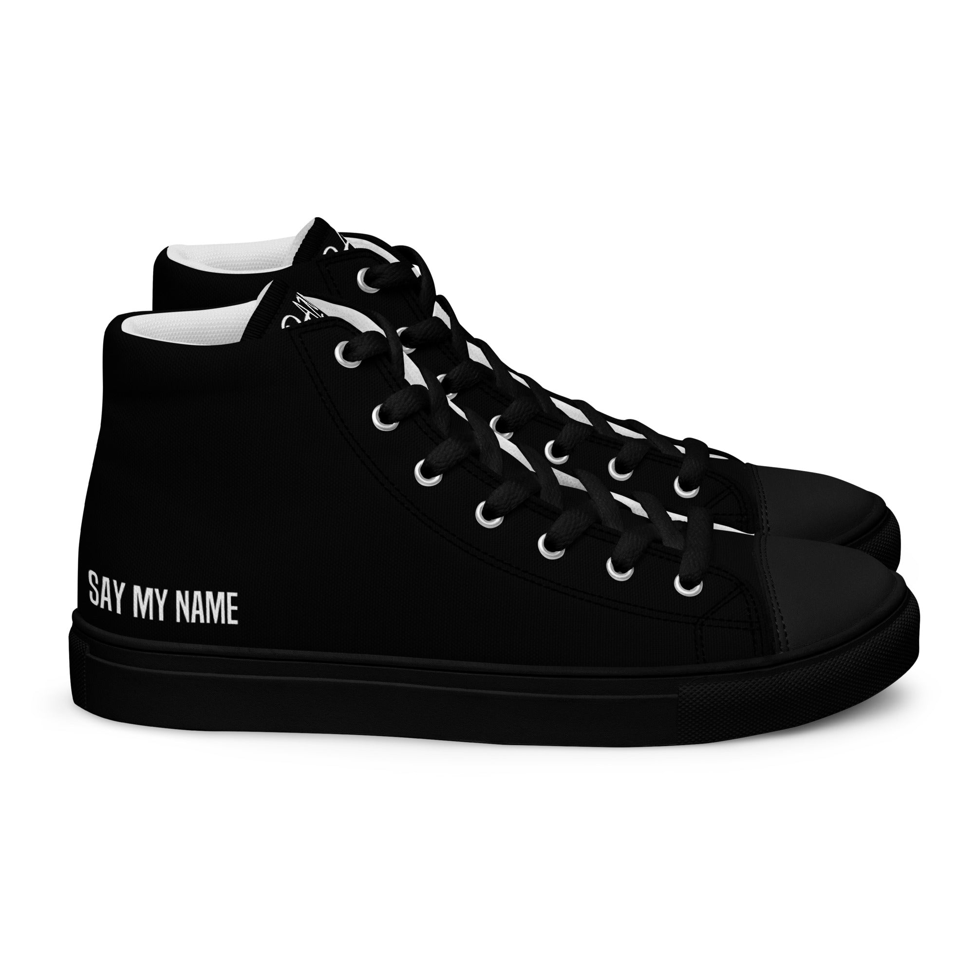 BLACK BLACK "SAY MY NAME" men's high canvas sneakers