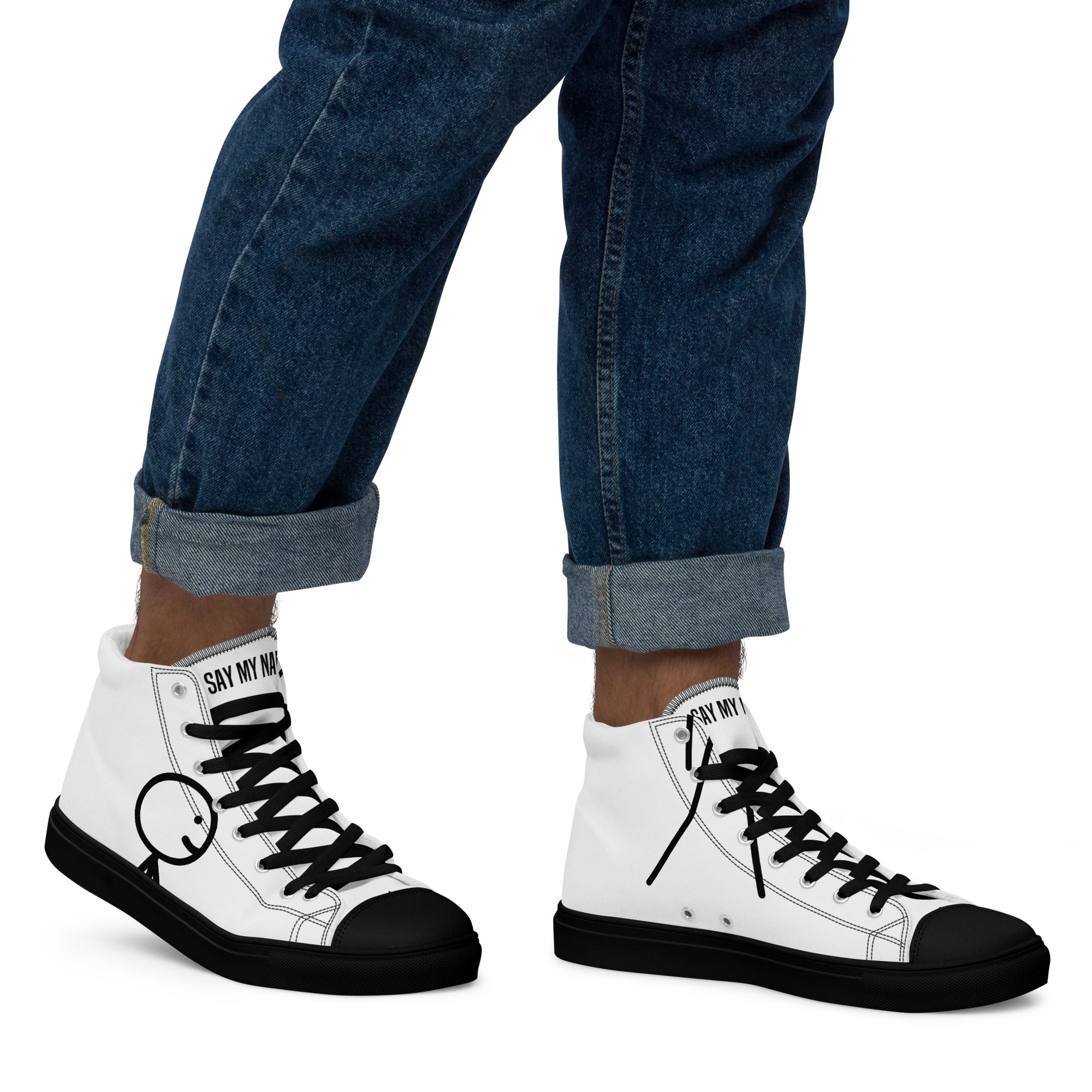 Men's high-top canvas sneakers "CRAZY"