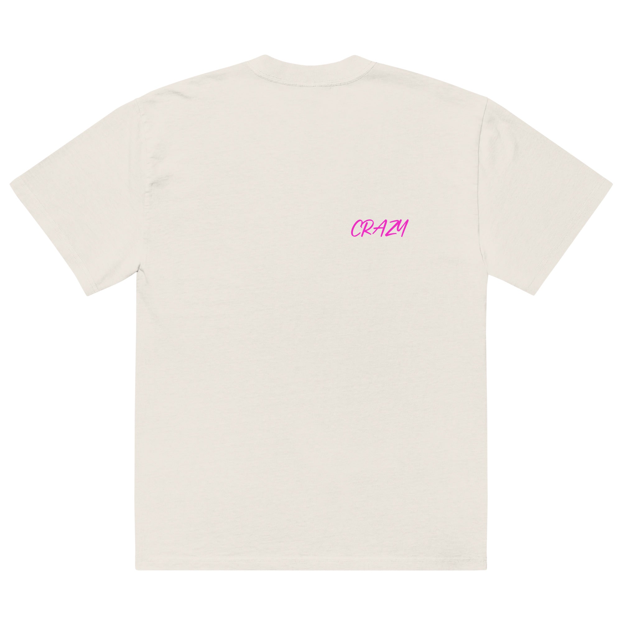 Washed white unisex oversized SUMMER T-SHIRT “SAY MY NAME”