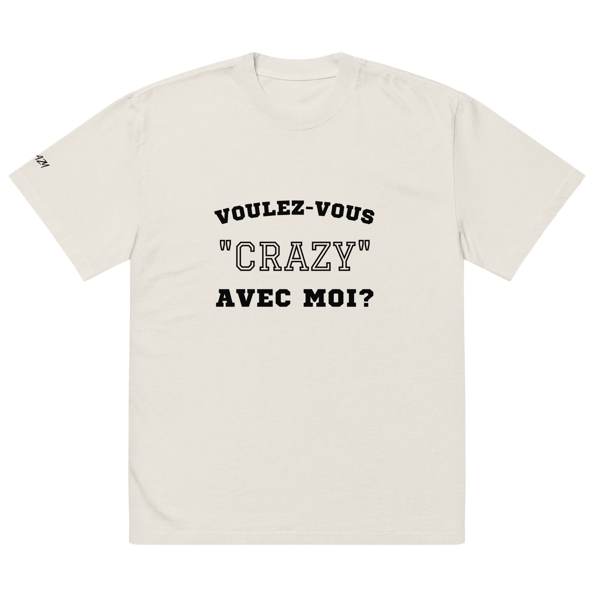 Faded oversized t-shirt "Voulez-vous..."