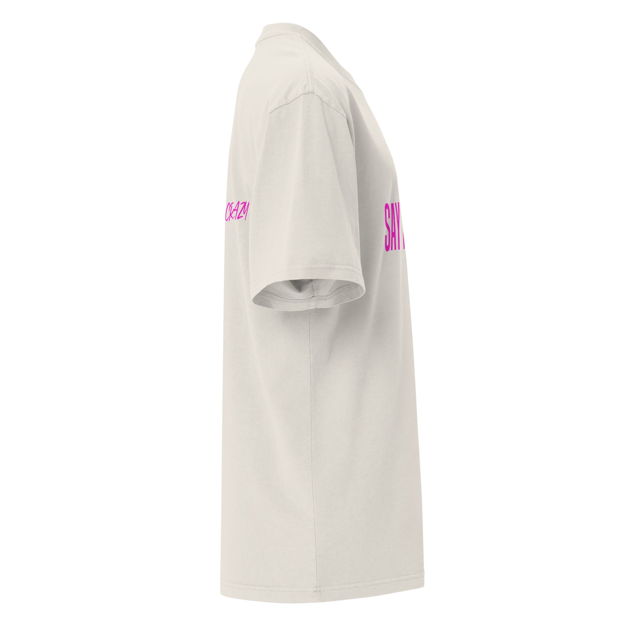 T-SHIRT SUMMER oversize unisexe blanc délavé  "SAY MY NAME"