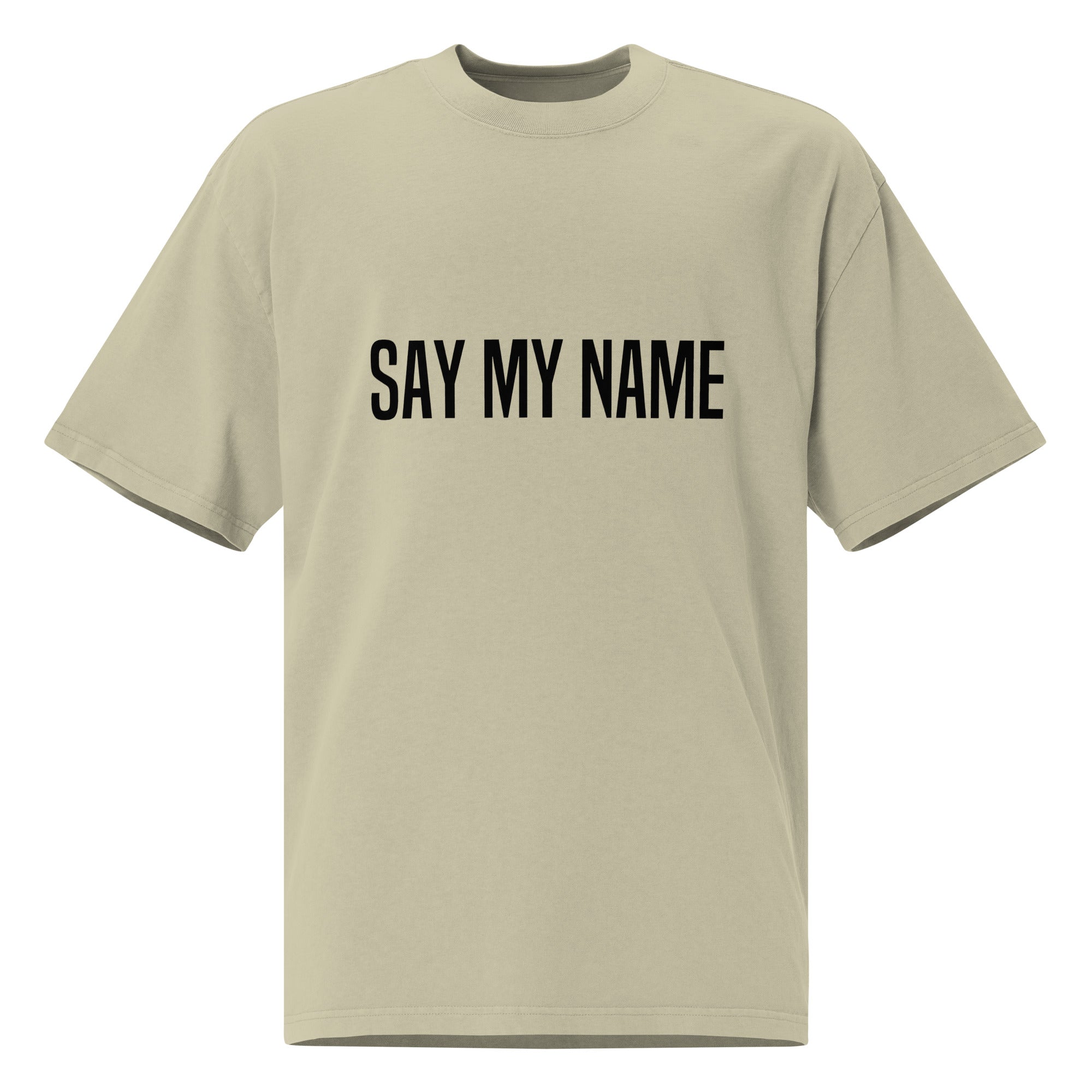 CSG oversized unisex faded “SAY MY NAME” t-shirt