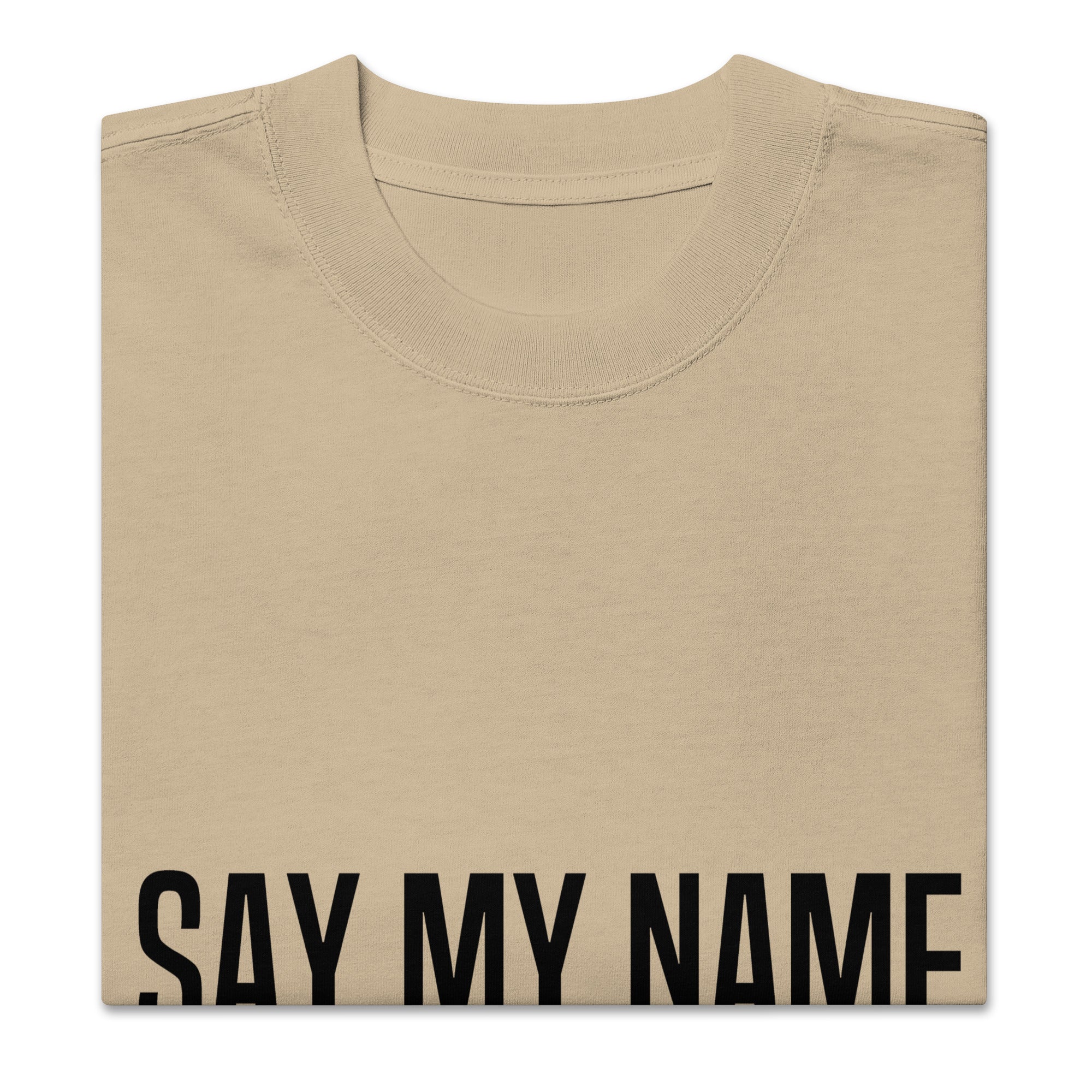CSG oversized unisex vervaagd "SAY MY NAME" t-shirt