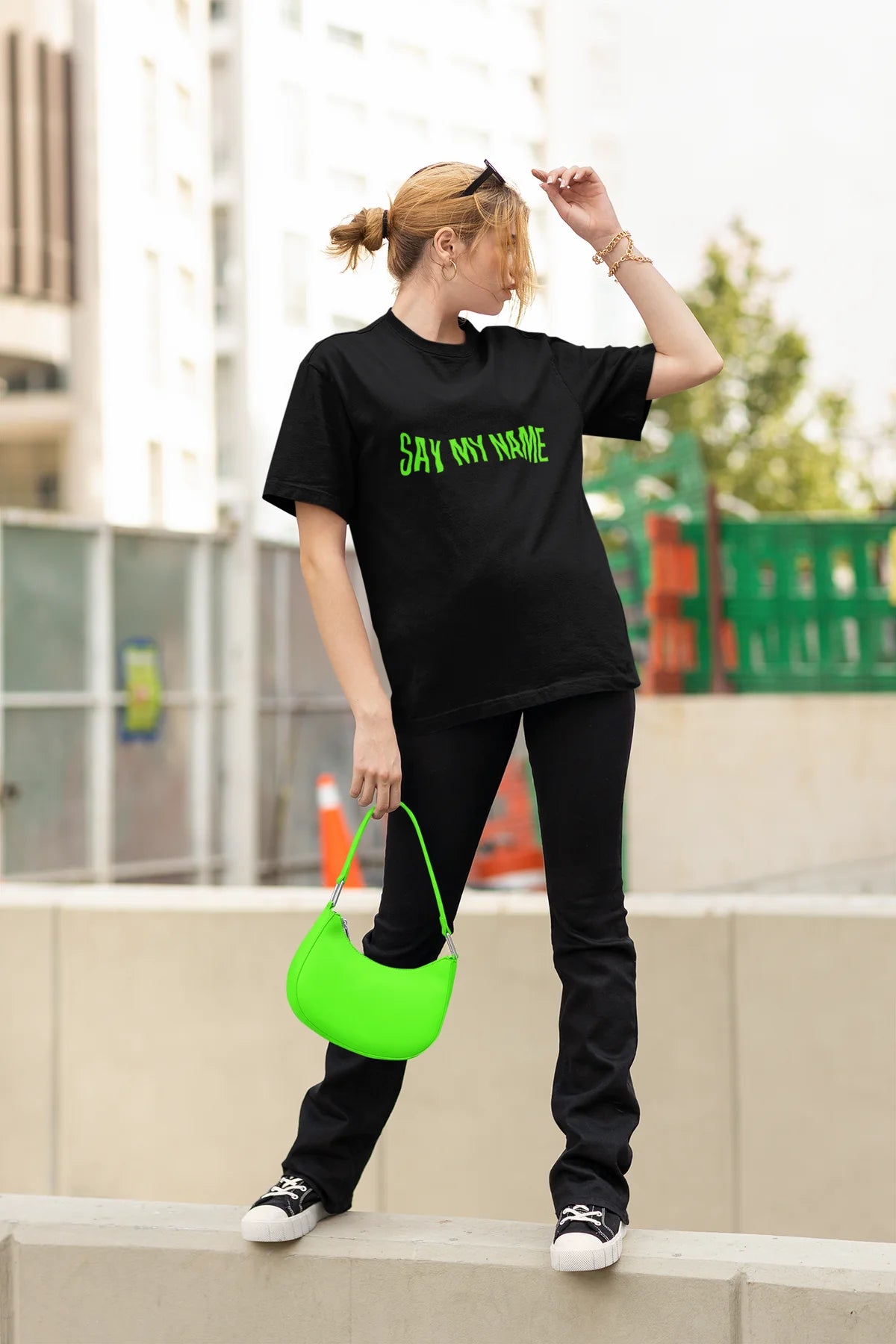 T-SHIRT CSG unisexe oversized GLOW " SAY MY NAME"