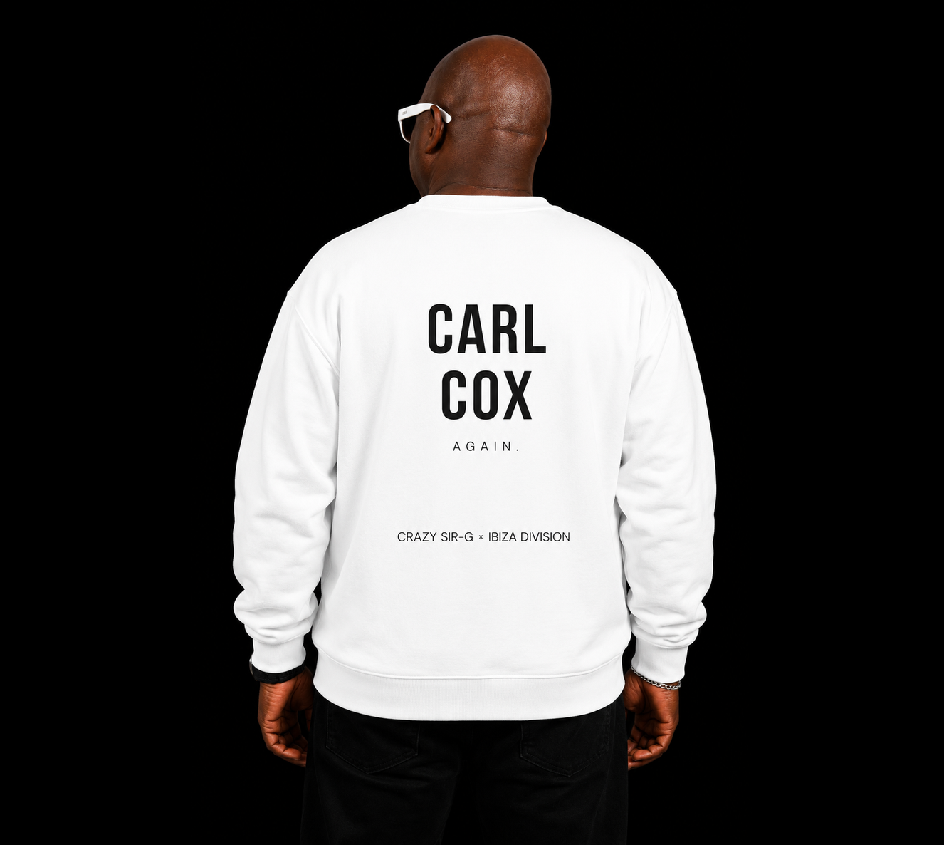 Sweatshirt Blanc "No… I'm Not" — Ibiza Division × Crazy Sir-G