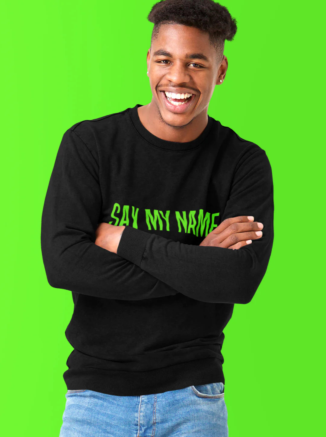 SWEATSHIRT CSG unisexe oversized GLOW "SAY MY NAME"