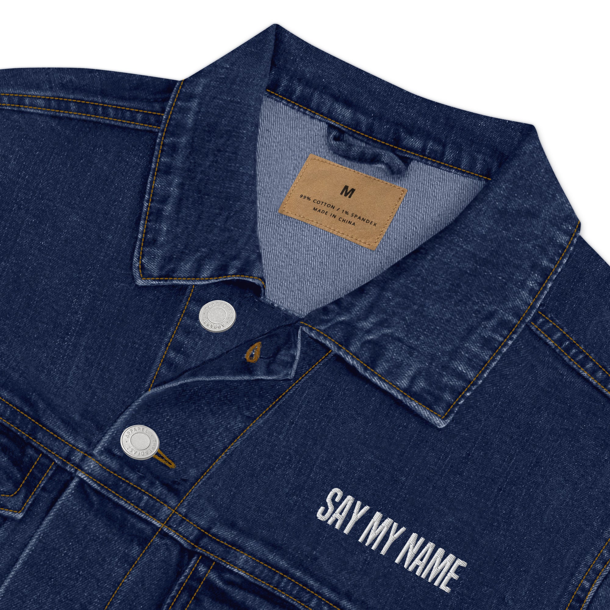 Uniseks denim jacket "SAY MY NAME"