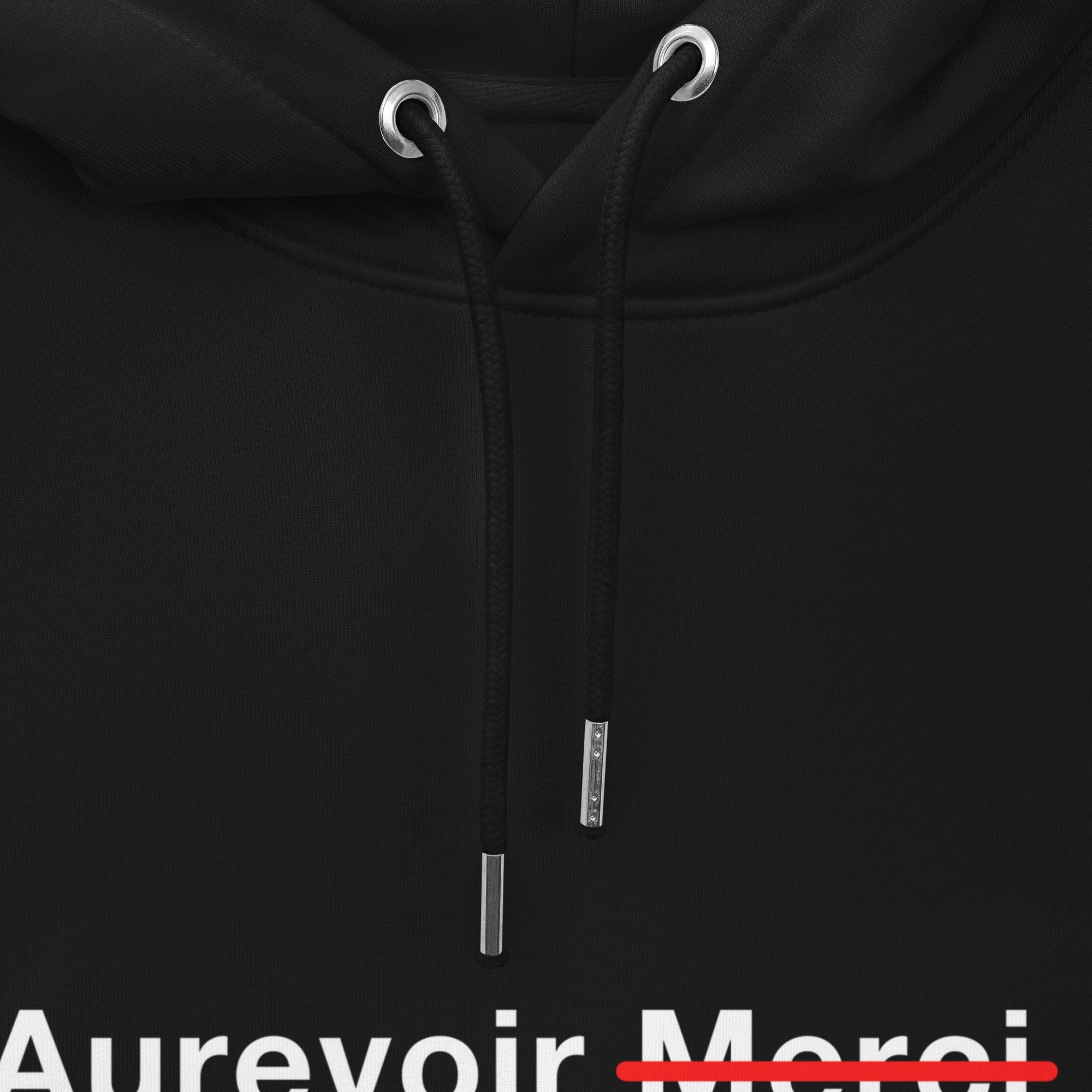 HOODIE Unisexe noir "AUREVOIR MERCI"