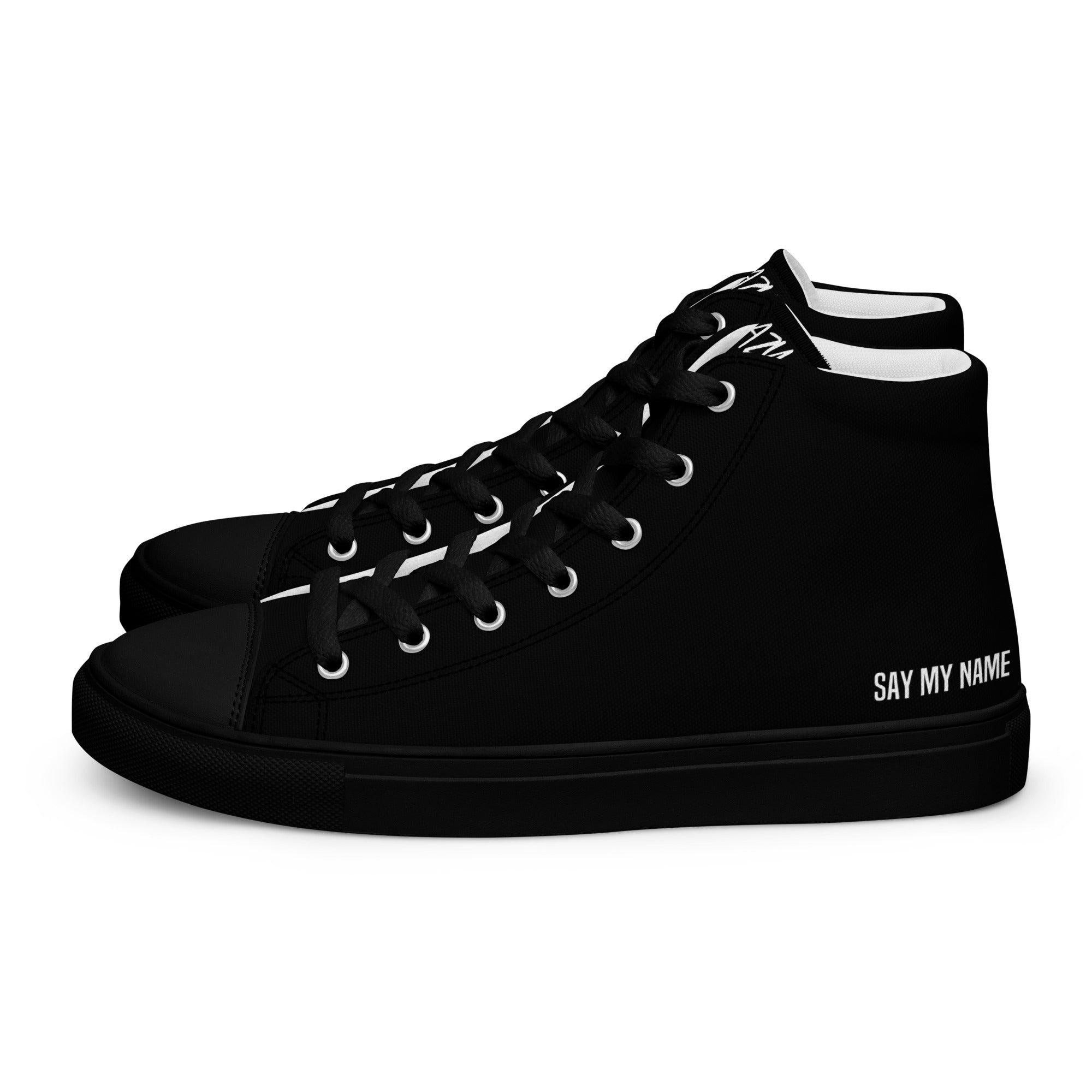 BLACK BLACK "SAY MY NAME" women's high canvas sneakers