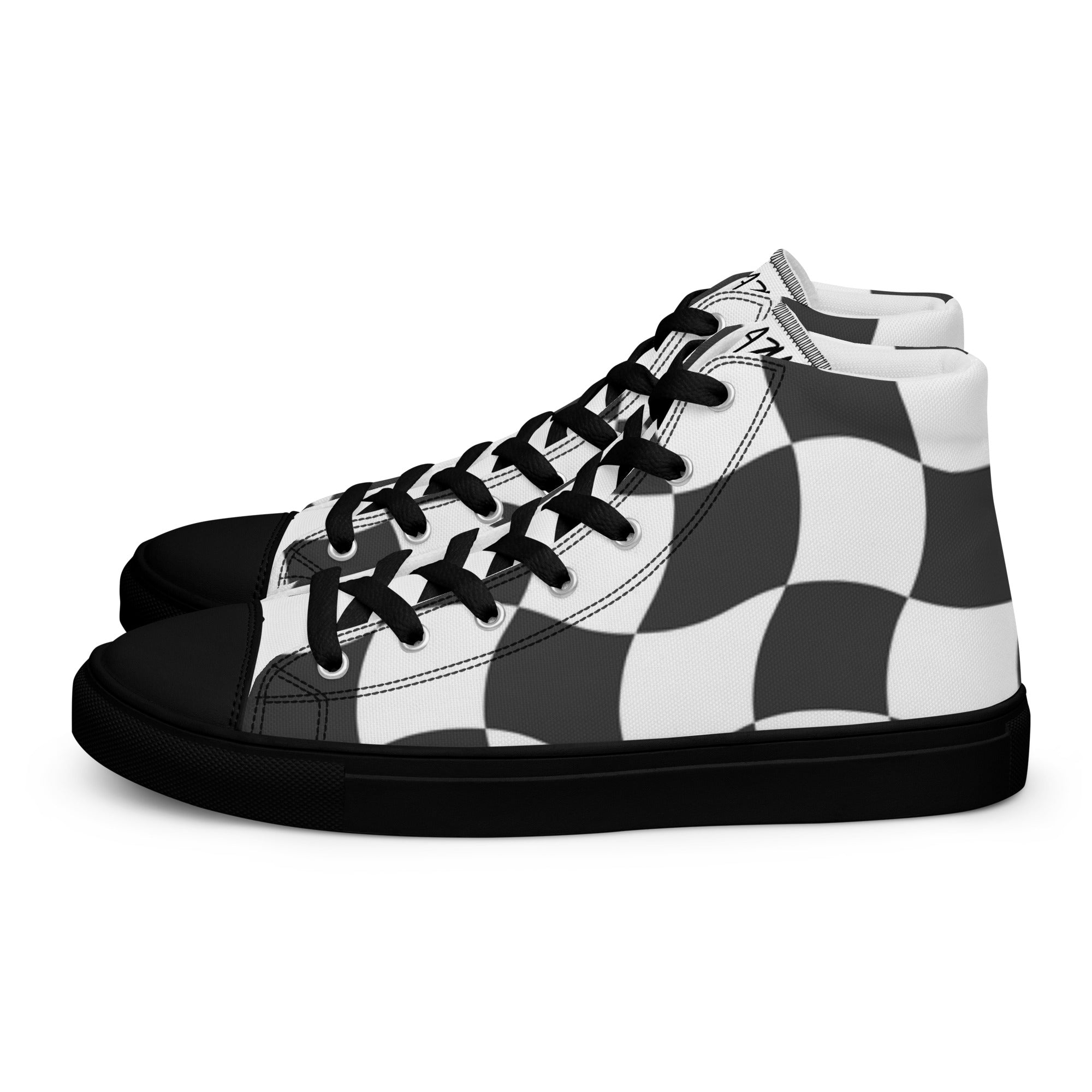 Damier hoge canvas damessneakers