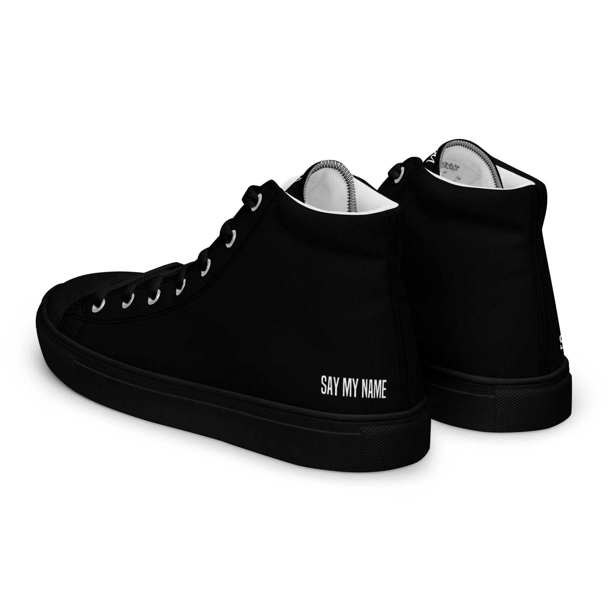 BLACK BLACK "SAY MY NAME" women's high canvas sneakers