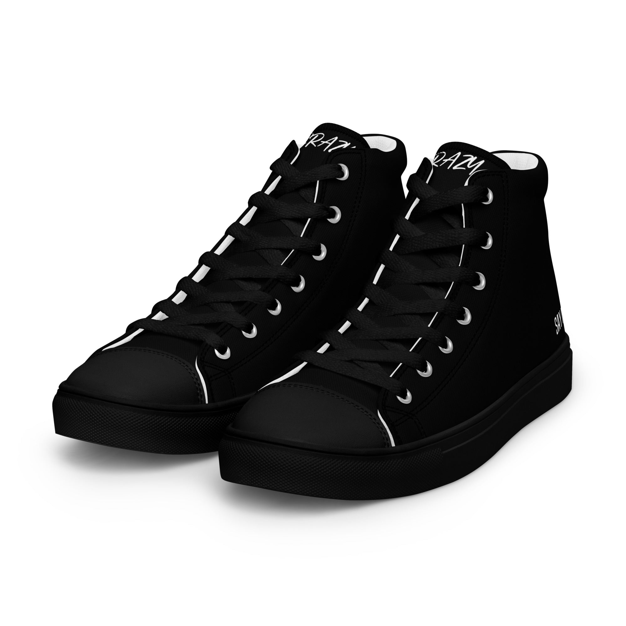 BLACK BLACK "SAY MY NAME" women's high canvas sneakers