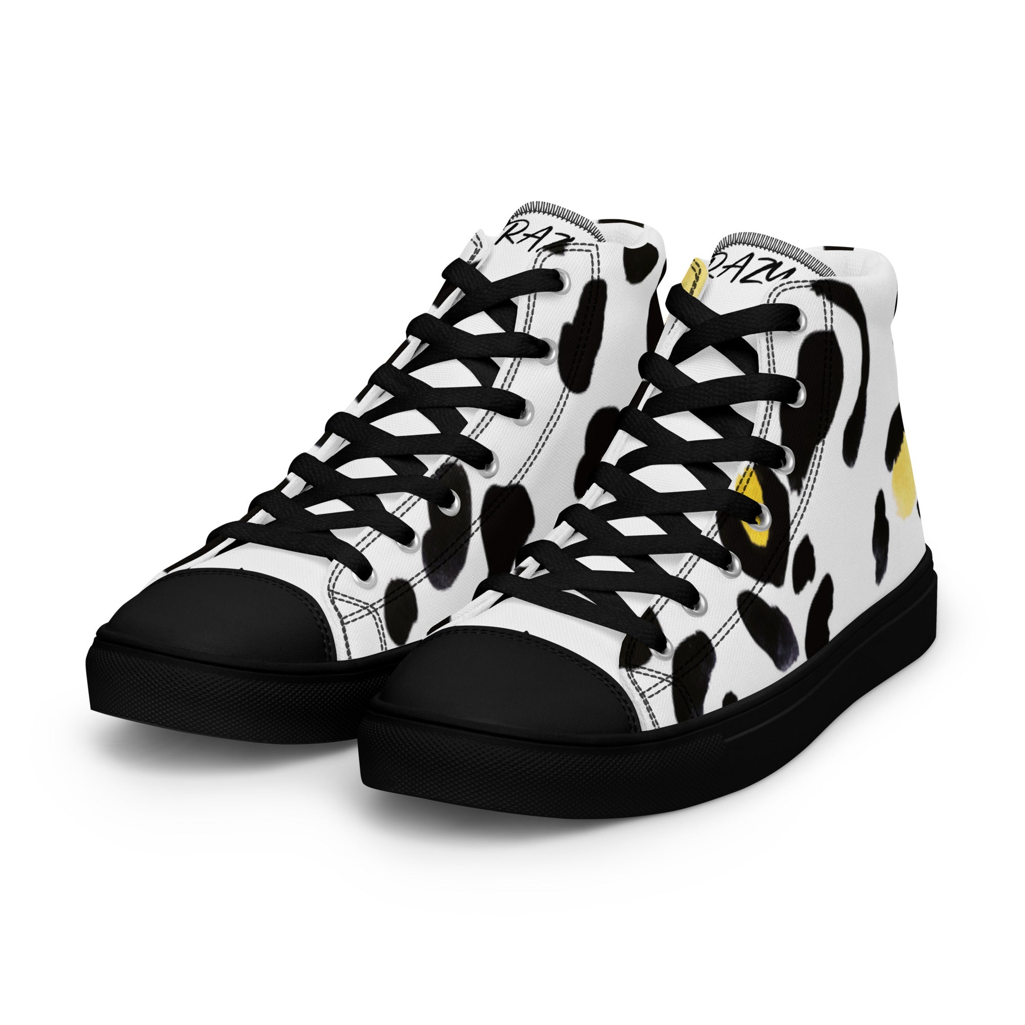 Leopard women's high canvas sneakers