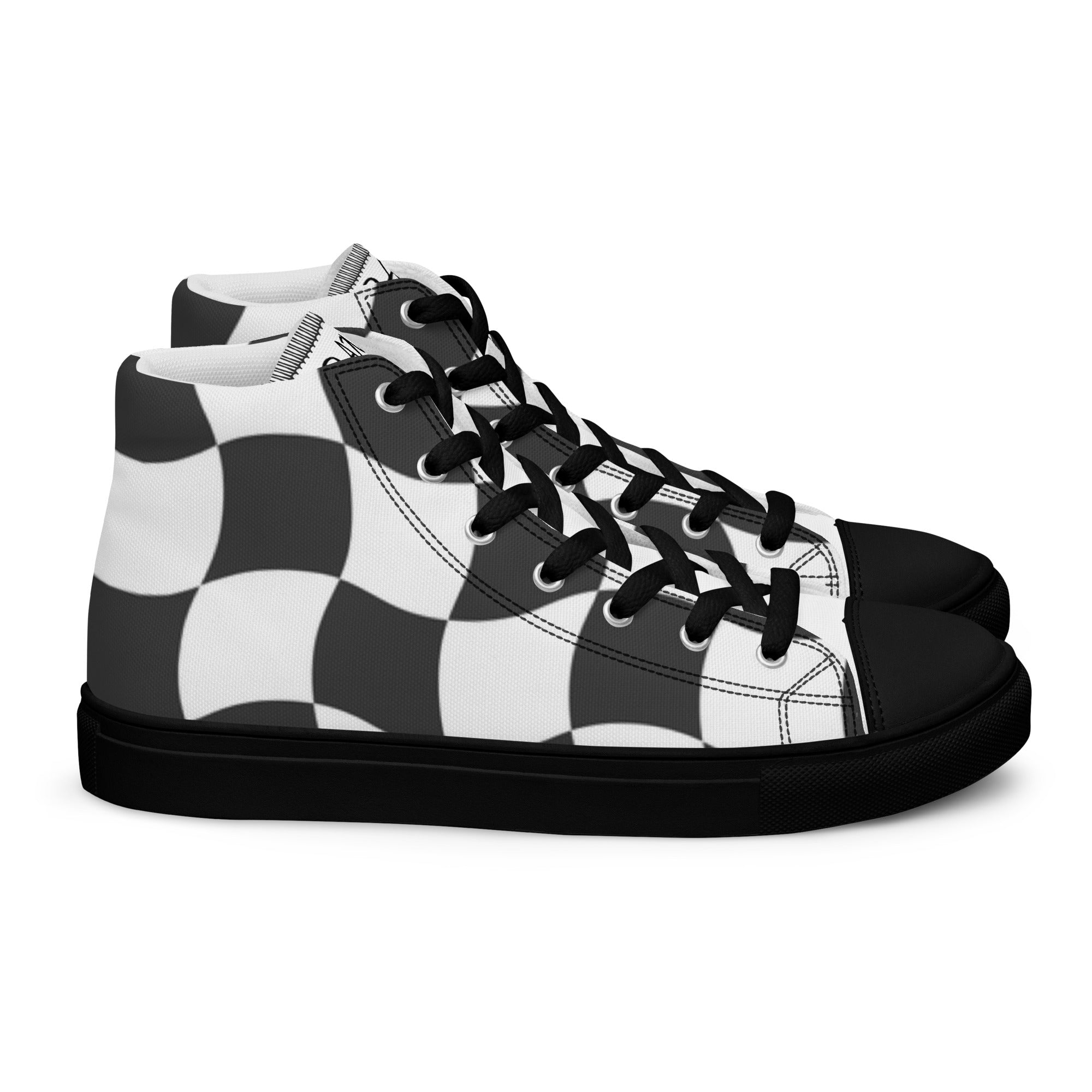 Damier women's high canvas sneakers