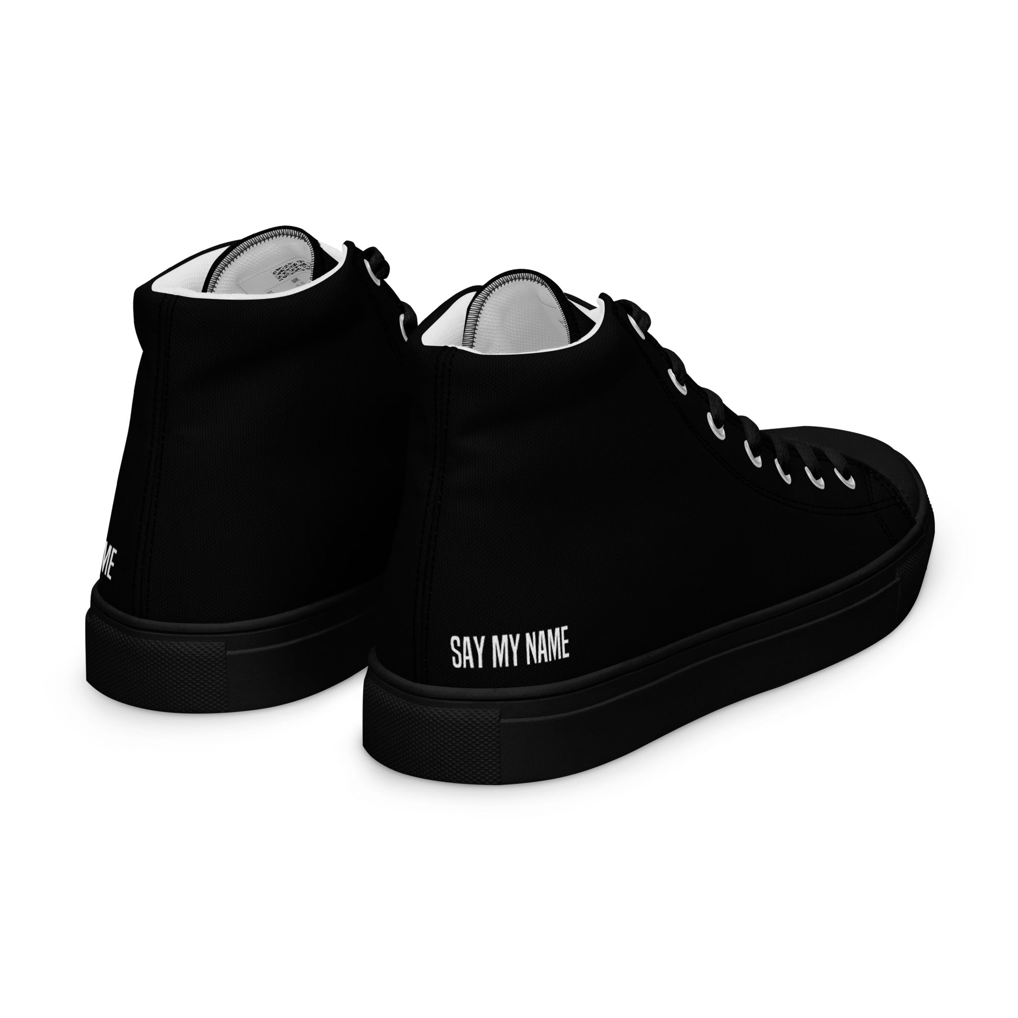 BLACK BLACK "SAY MY NAME" women's high canvas sneakers