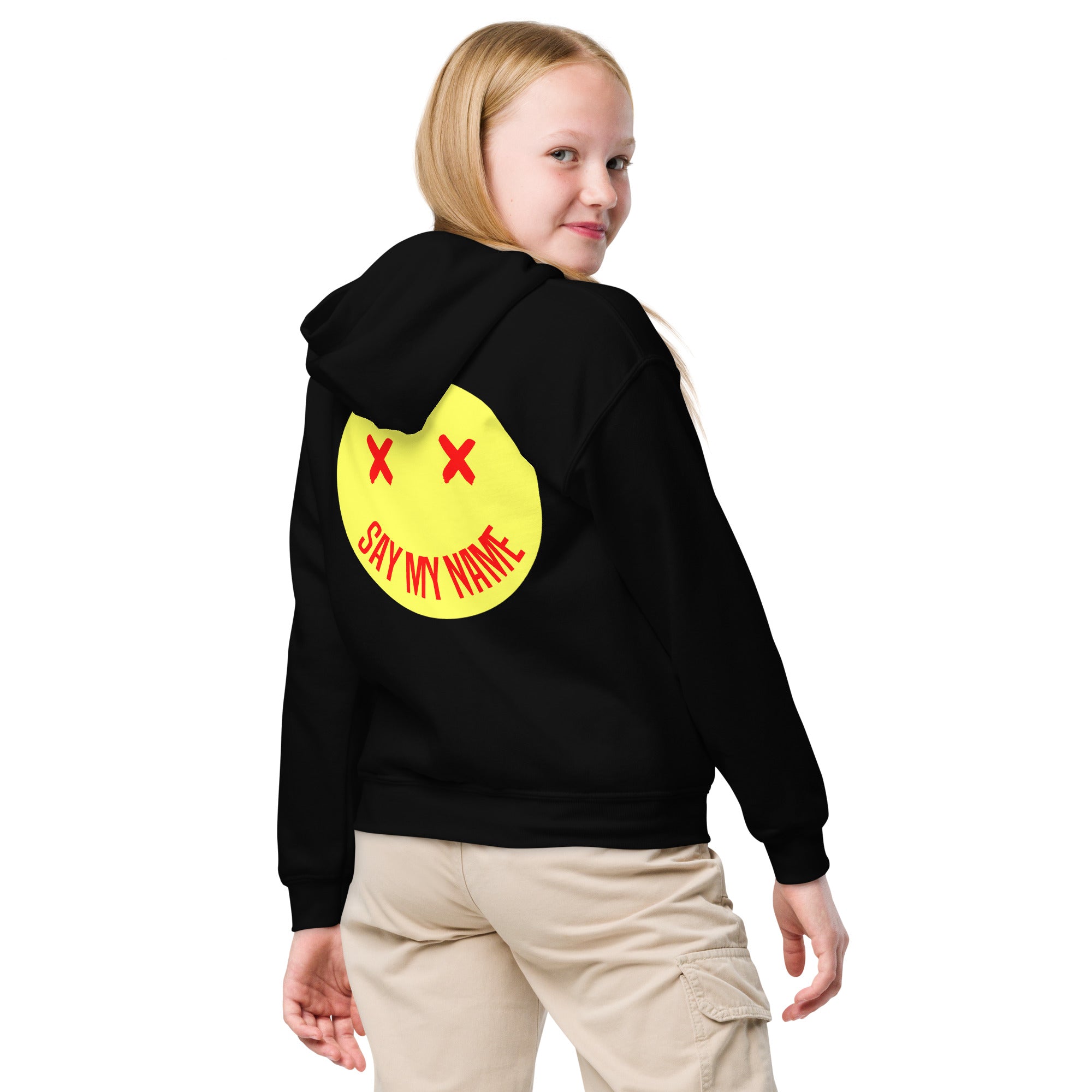 Uniseks HOODIE voor tieners SMILEY “SAY MY NAME”