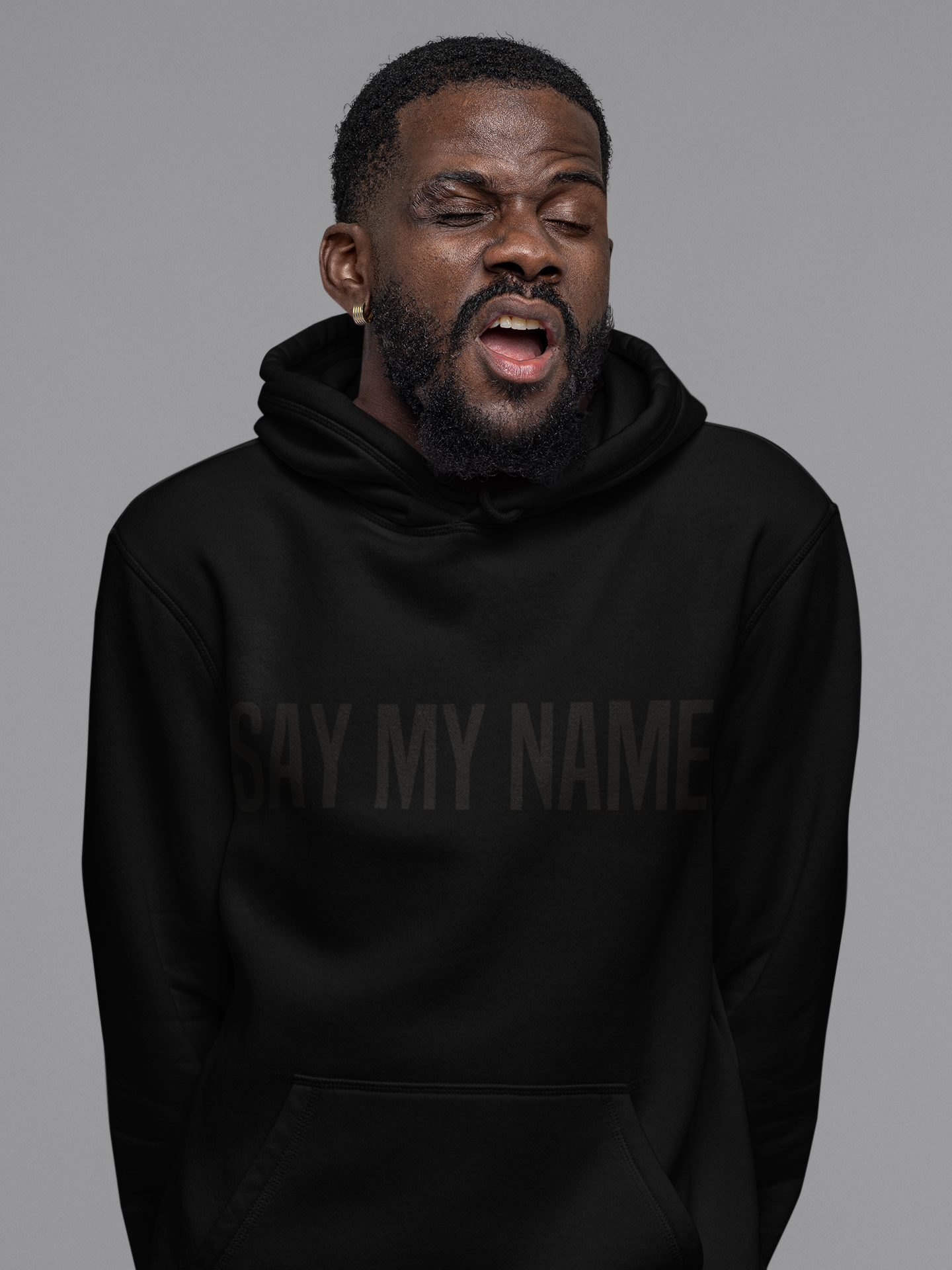HOODIE CSG Homme BLACK NOIR " SAY MY NAME"