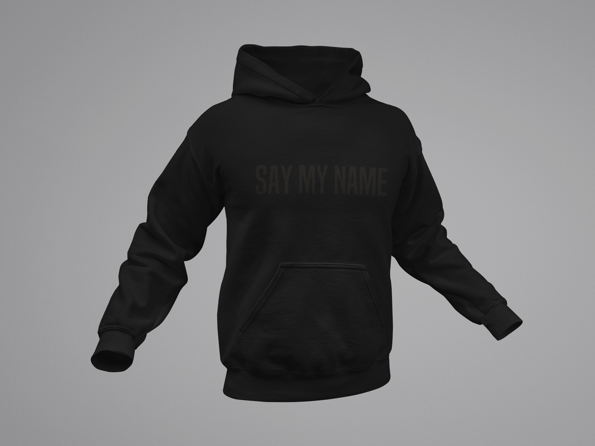 HOODIE CSG voor Heren BLACK NOIR "SAY MY NAME"