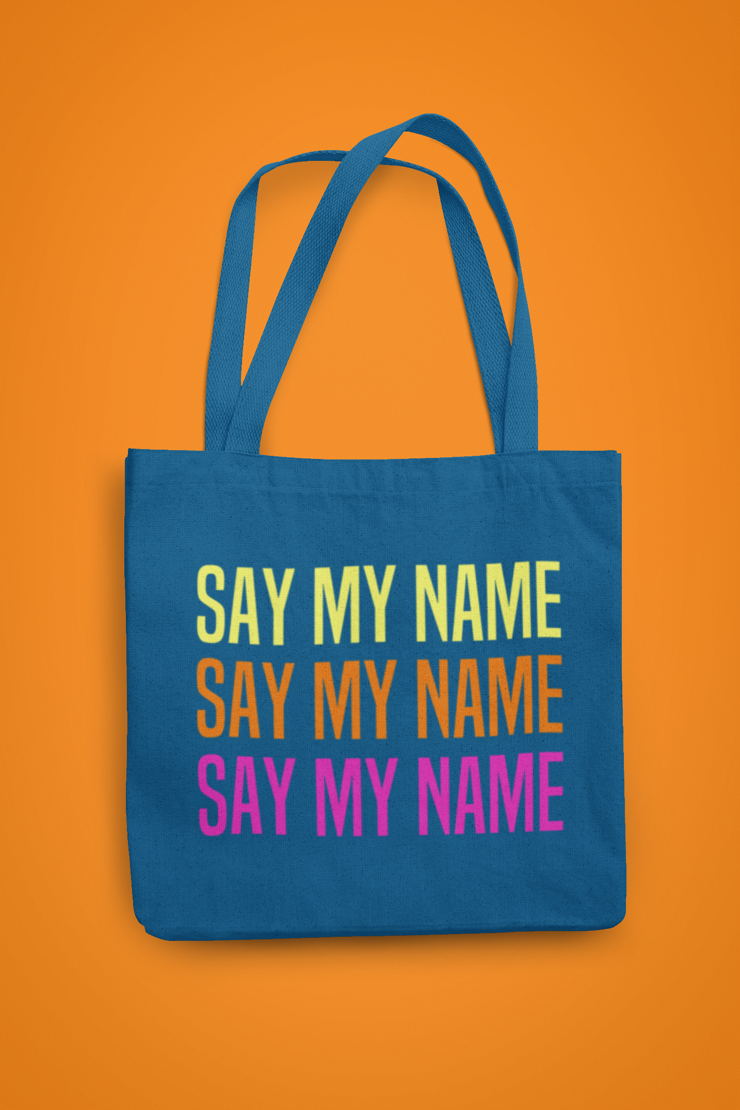 SAC Cabas en Jeans CSG "SAY MY NAME" Fluo