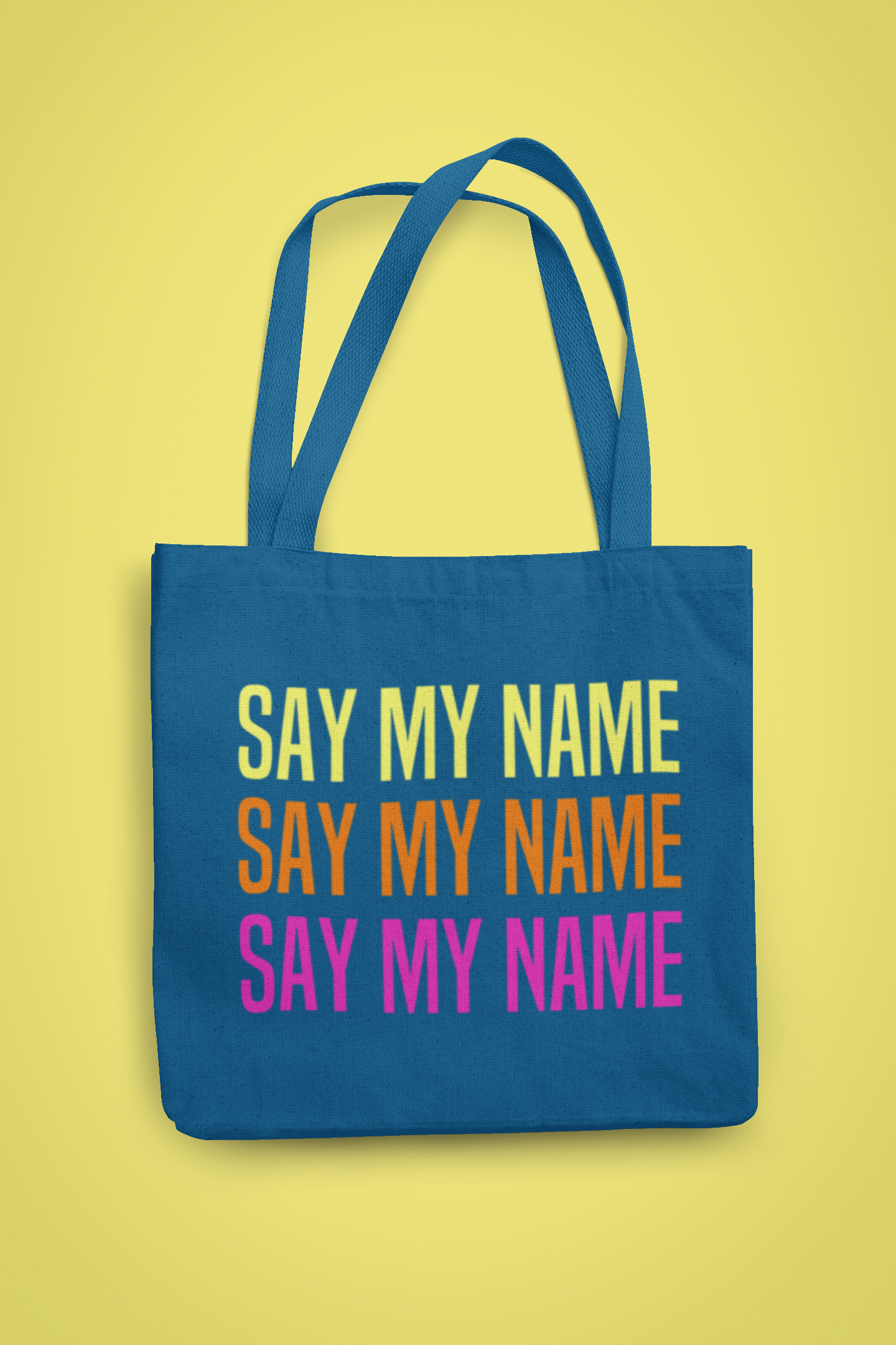 SAC Cabas en Jeans CSG "SAY MY NAME" Fluo