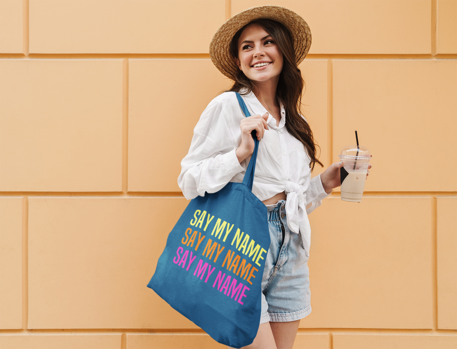 CSG Jeans  Fluo CSG "SAY MY NAME" Tote bag