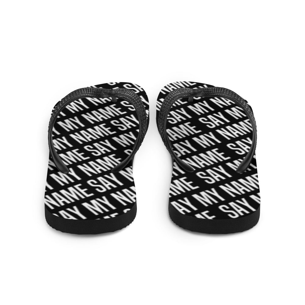 Tongs Unisexe "SAY MY NAME" noires