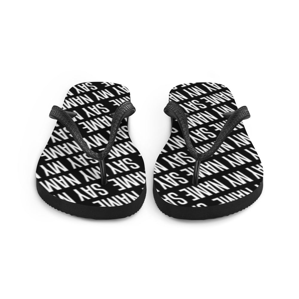 Tongs Unisexe "SAY MY NAME" noires
