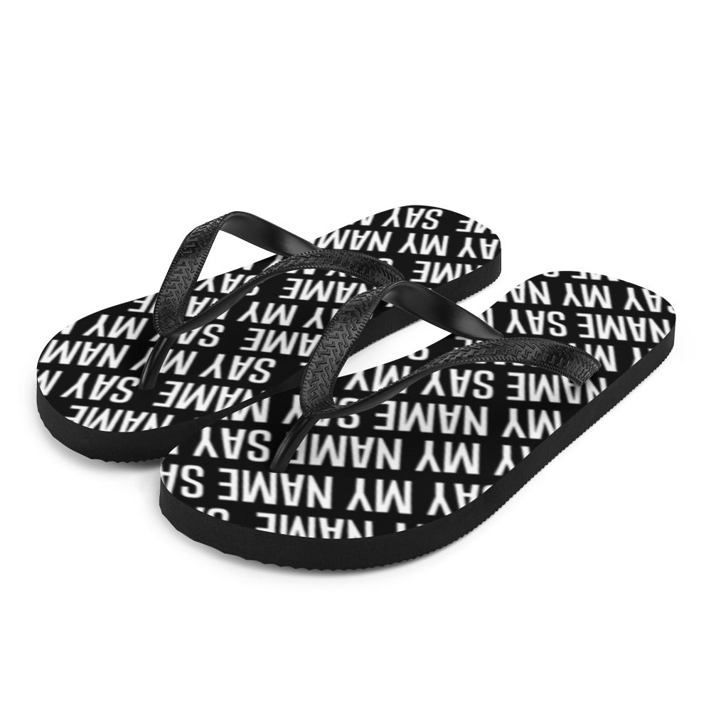 Tongs Unisexe "SAY MY NAME" noires