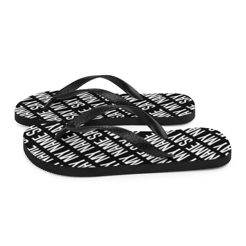 Tongs Unisexe "SAY MY NAME" noires