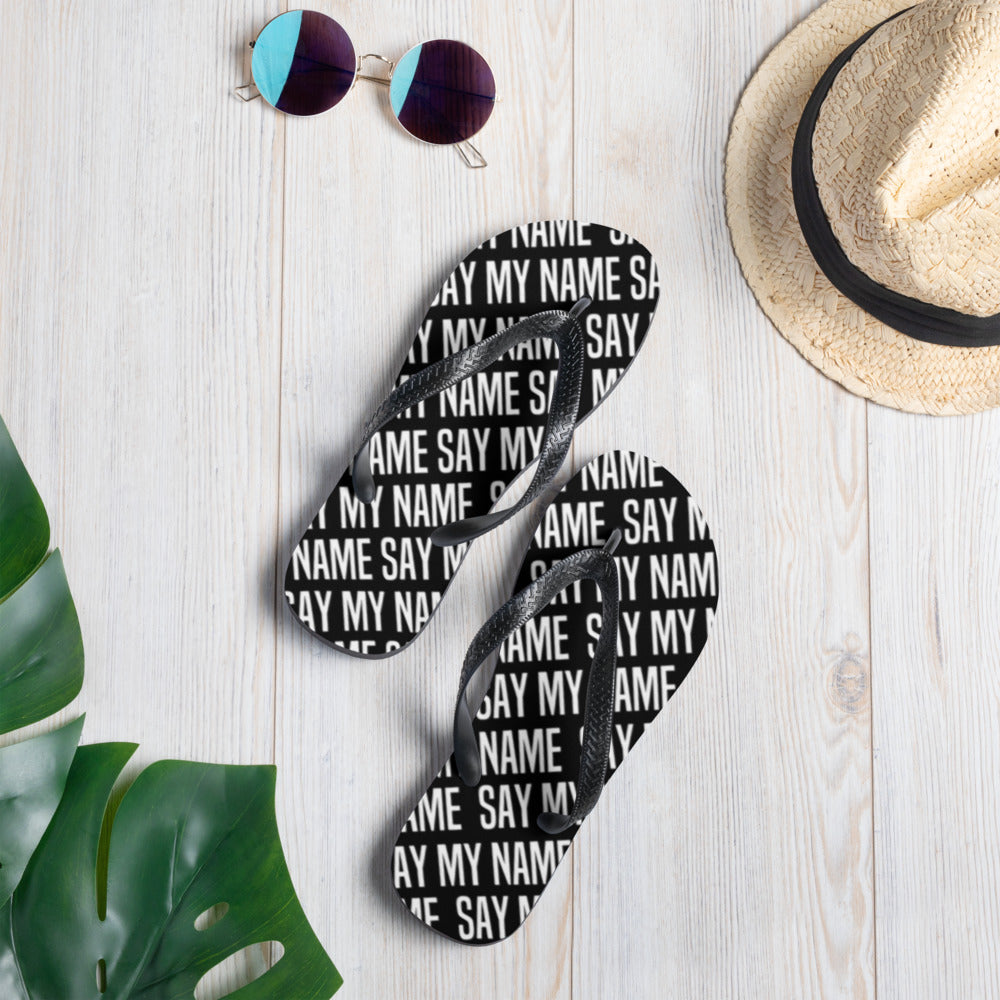 Tongs Unisexe "SAY MY NAME" noires