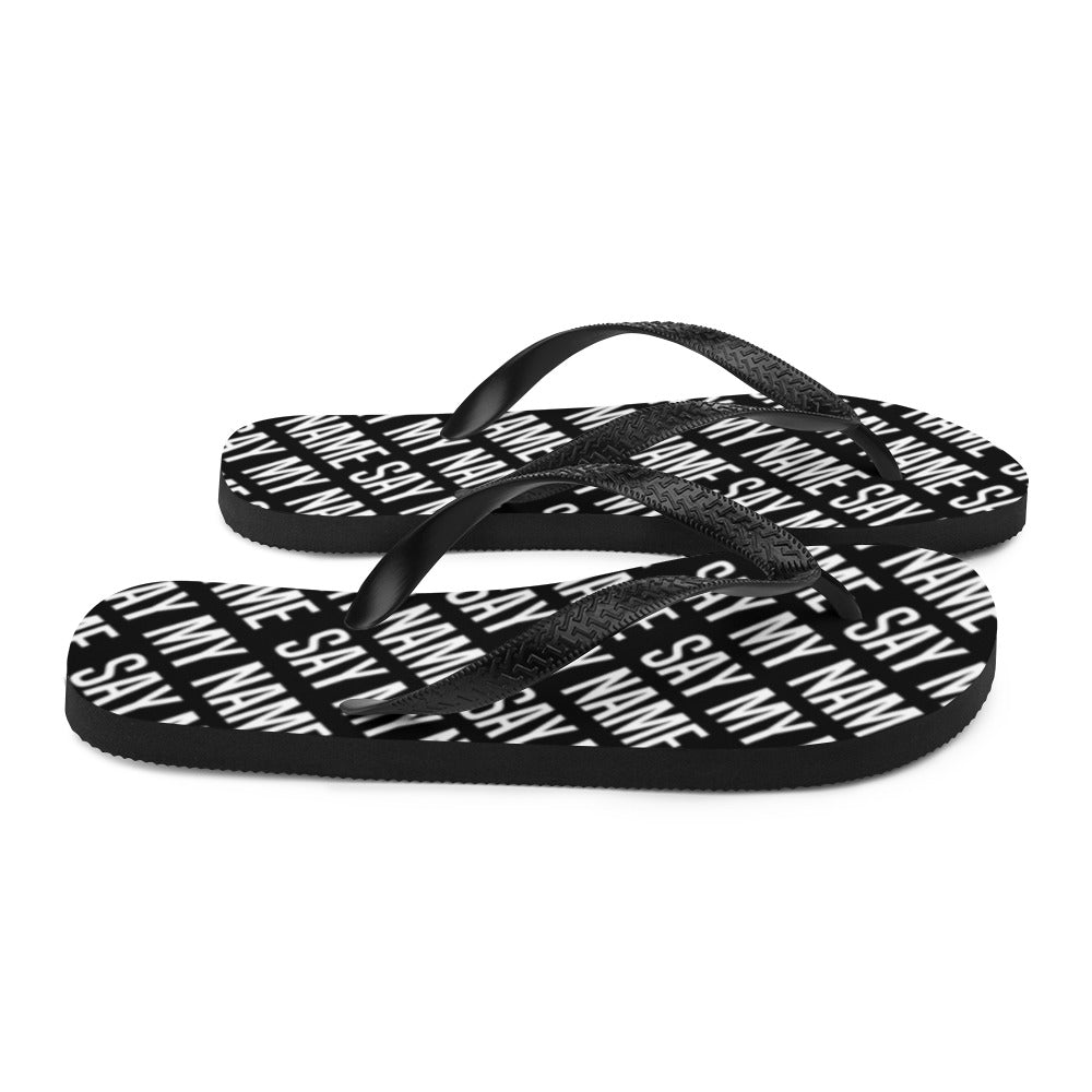 Tongs Unisexe "SAY MY NAME" noires