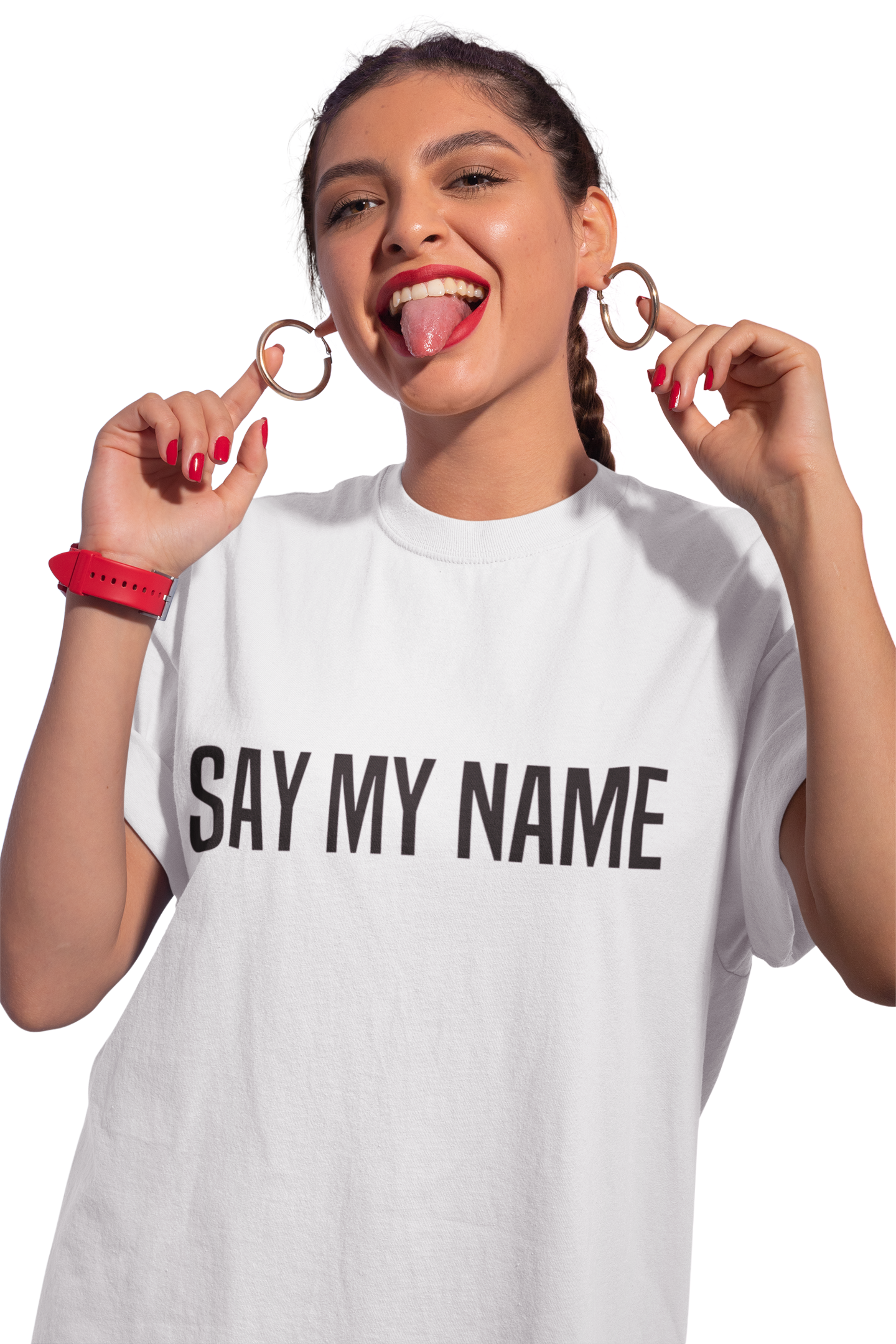 Oversized CSG-T-SHIRT "SAY MY NAME" voor dames